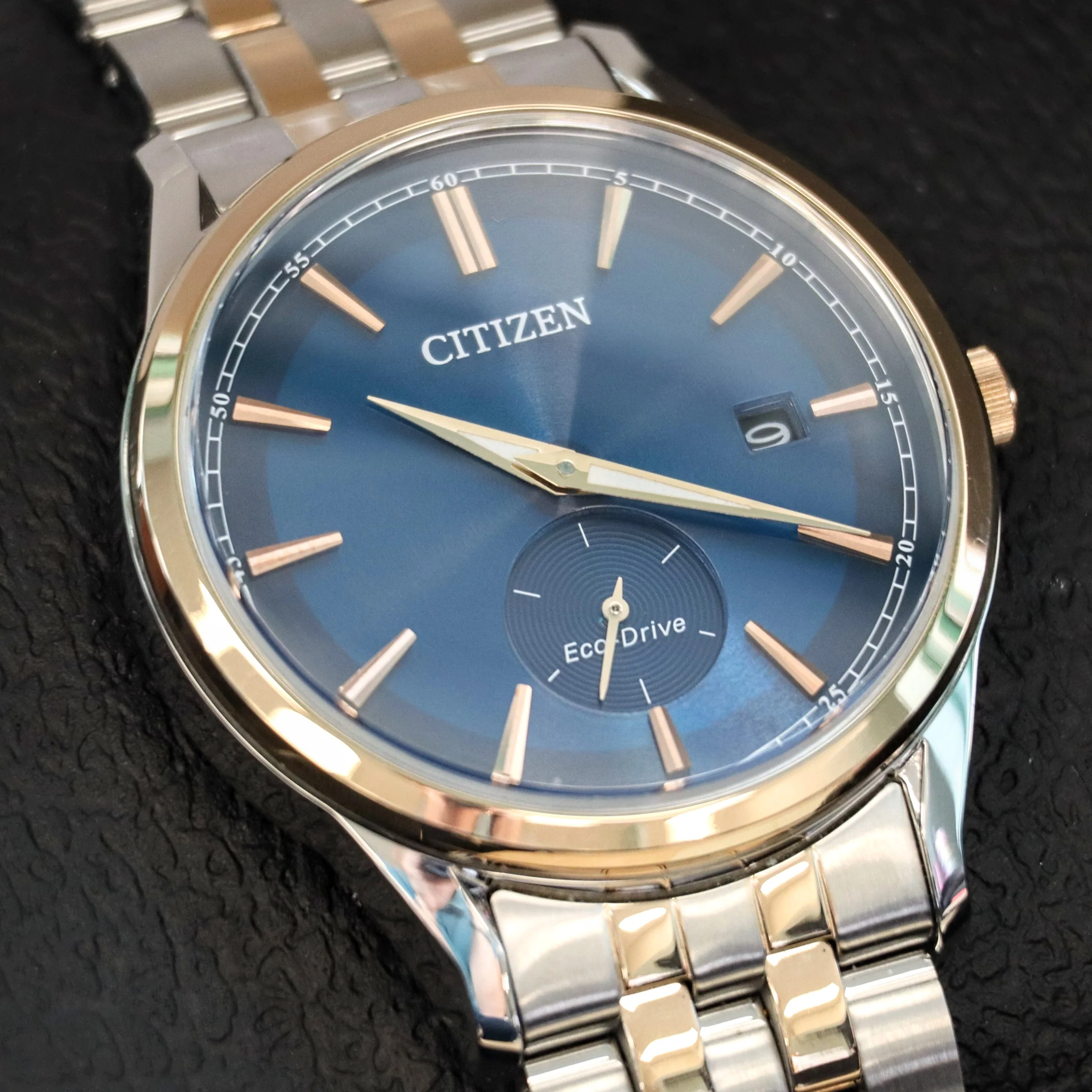 CITIZEN Weekender Eco-Drive Watch BV1113-53L ALL Two-Tone S.S. Blue Dial - Box & Papers! - Image 8