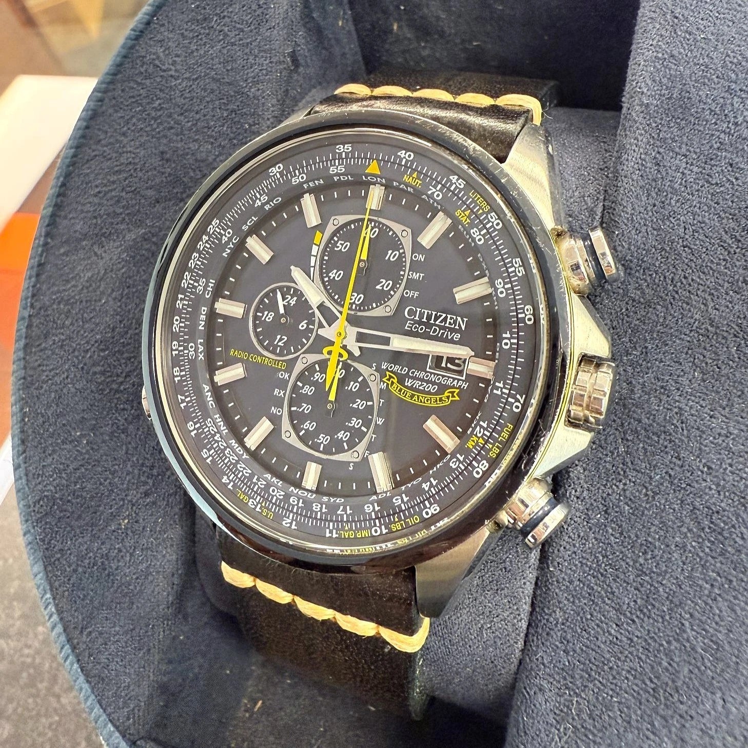 Citizen Blue Angel World Chronograph A-T Eco-Drive Watch AT8020-03L 43mm - In Box - Image 4