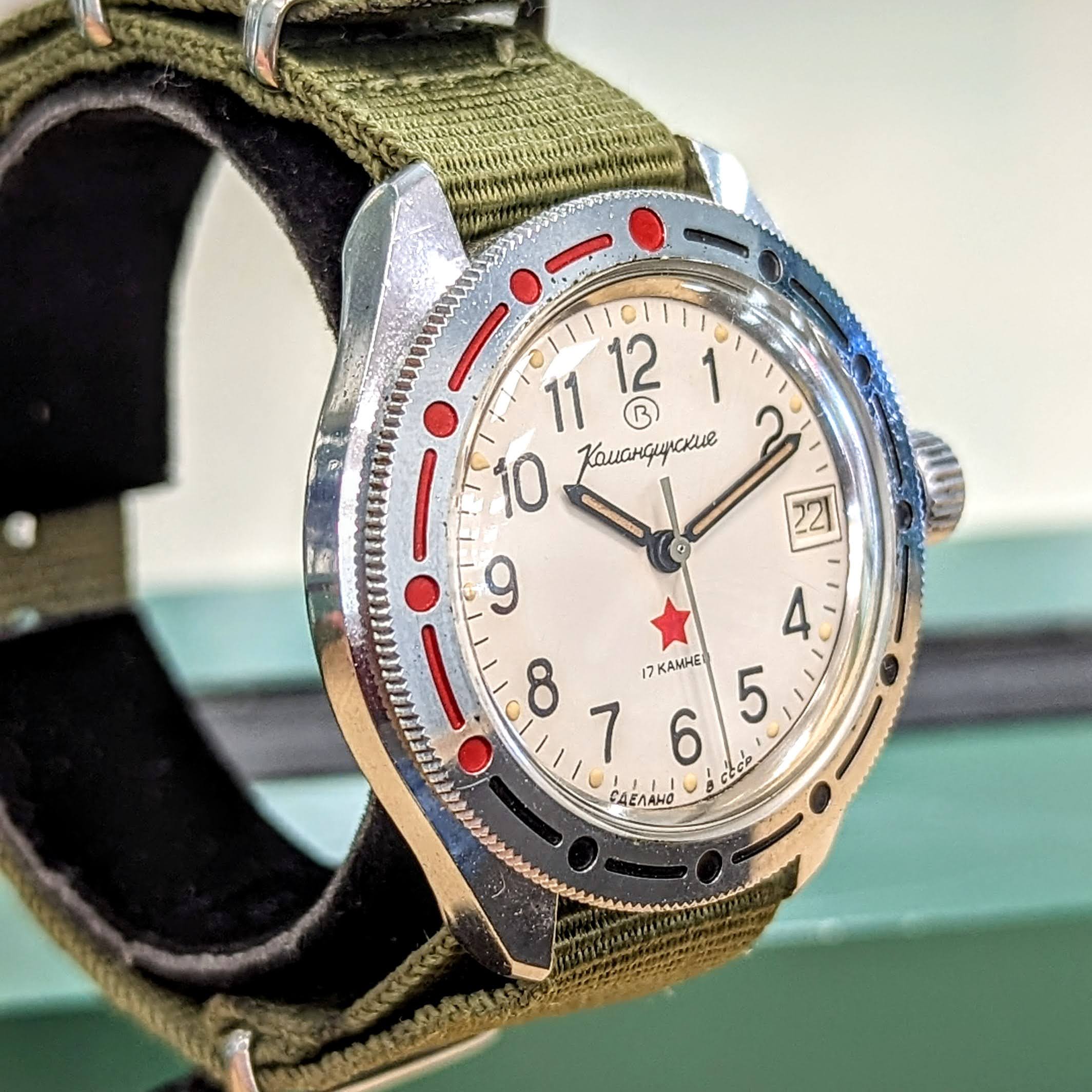 VOSTOK Komandirskie "Red Star" Diver Watch 17 Jewels Cal. 2414A Watertight 50m - Ref. 341201 U.S.S.R. Made - Image 5