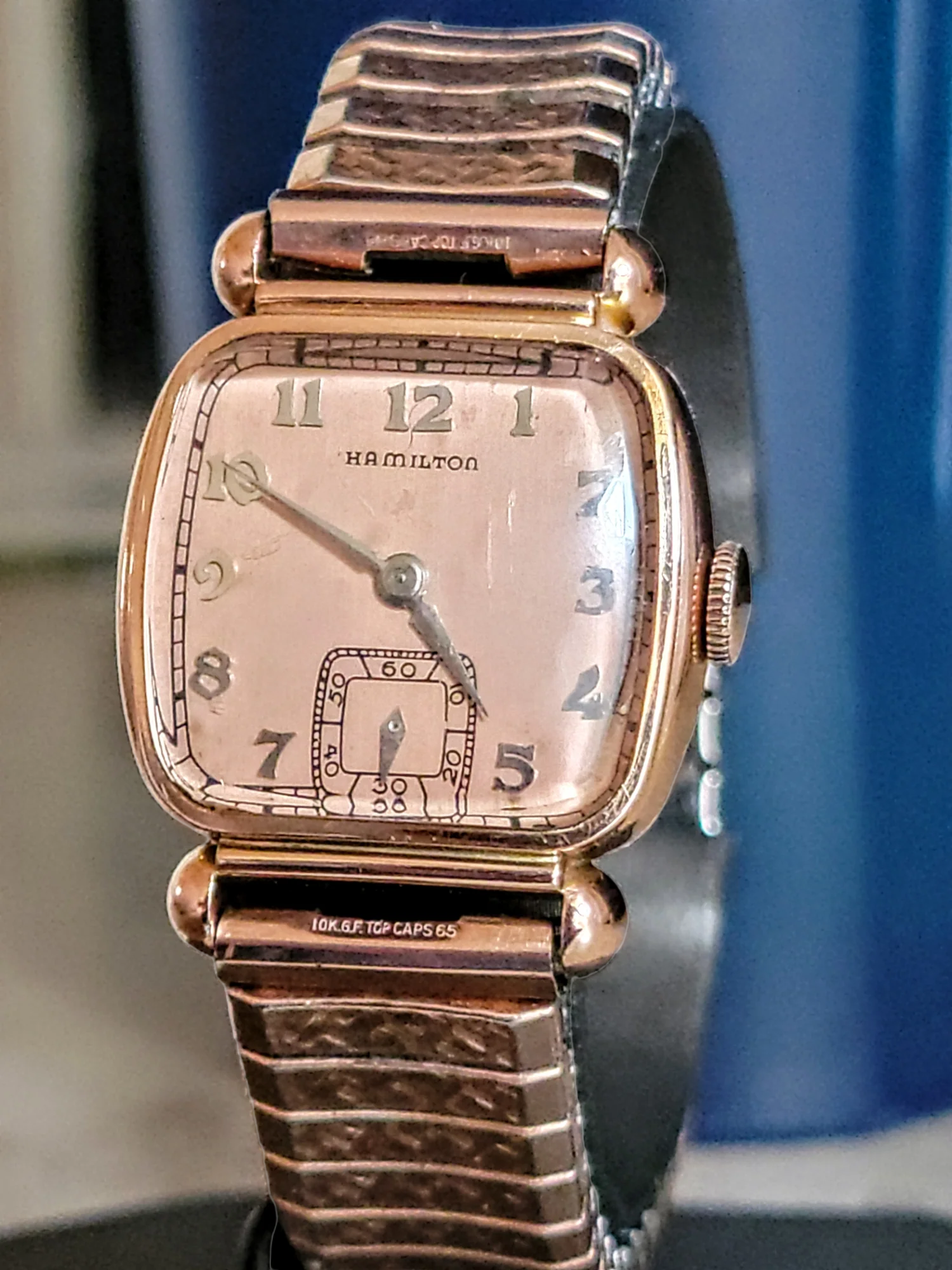 Coral Martin 1941 Hamilton Watch Rose Gold Filled Case & Bracelet - In Box! - Image 4