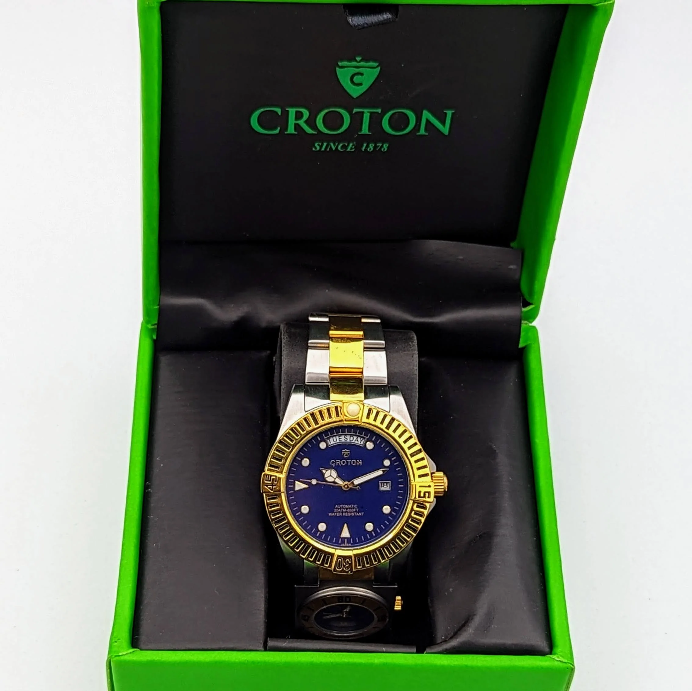 CROTON Wristwatch Two Time Zone Automatic and Quartz with Day Date Watch - Image 5