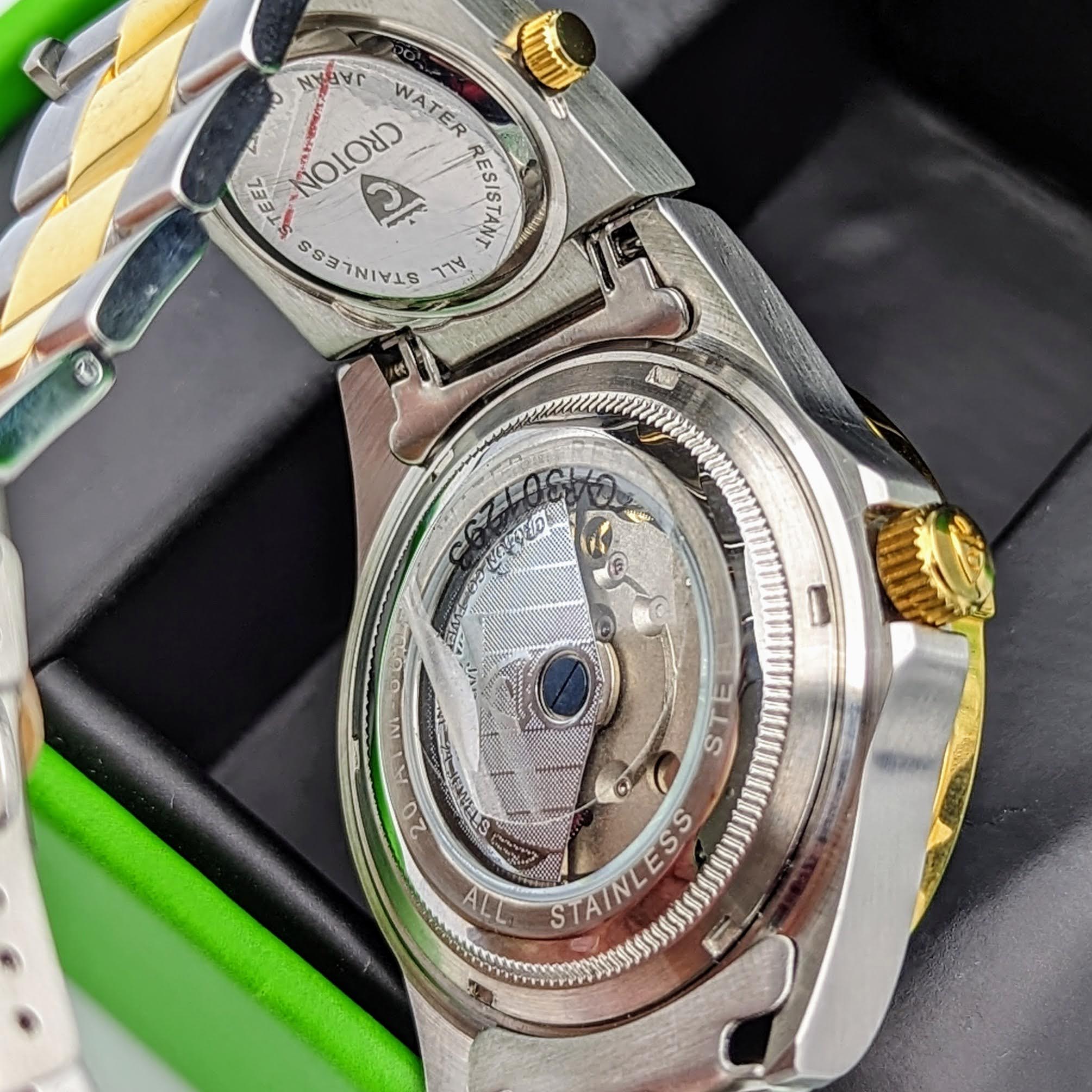 CROTON Wristwatch Two Time Zone Automatic and Quartz with Day Date Watch - Image 7