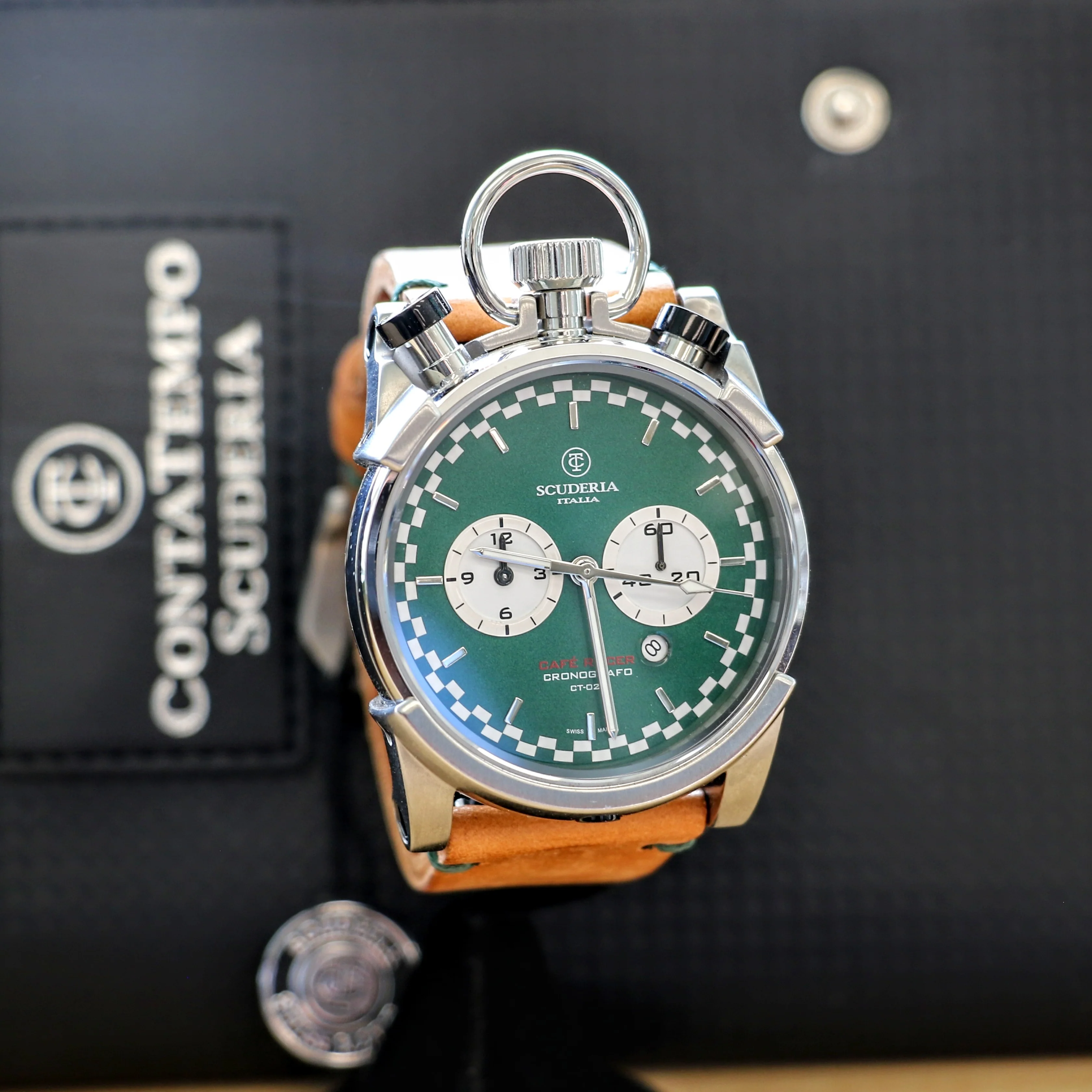 CT Scuderia Corsa Café Racer Wristwatch Chronografo Model CS20121 - Box & Papers - Image 2
