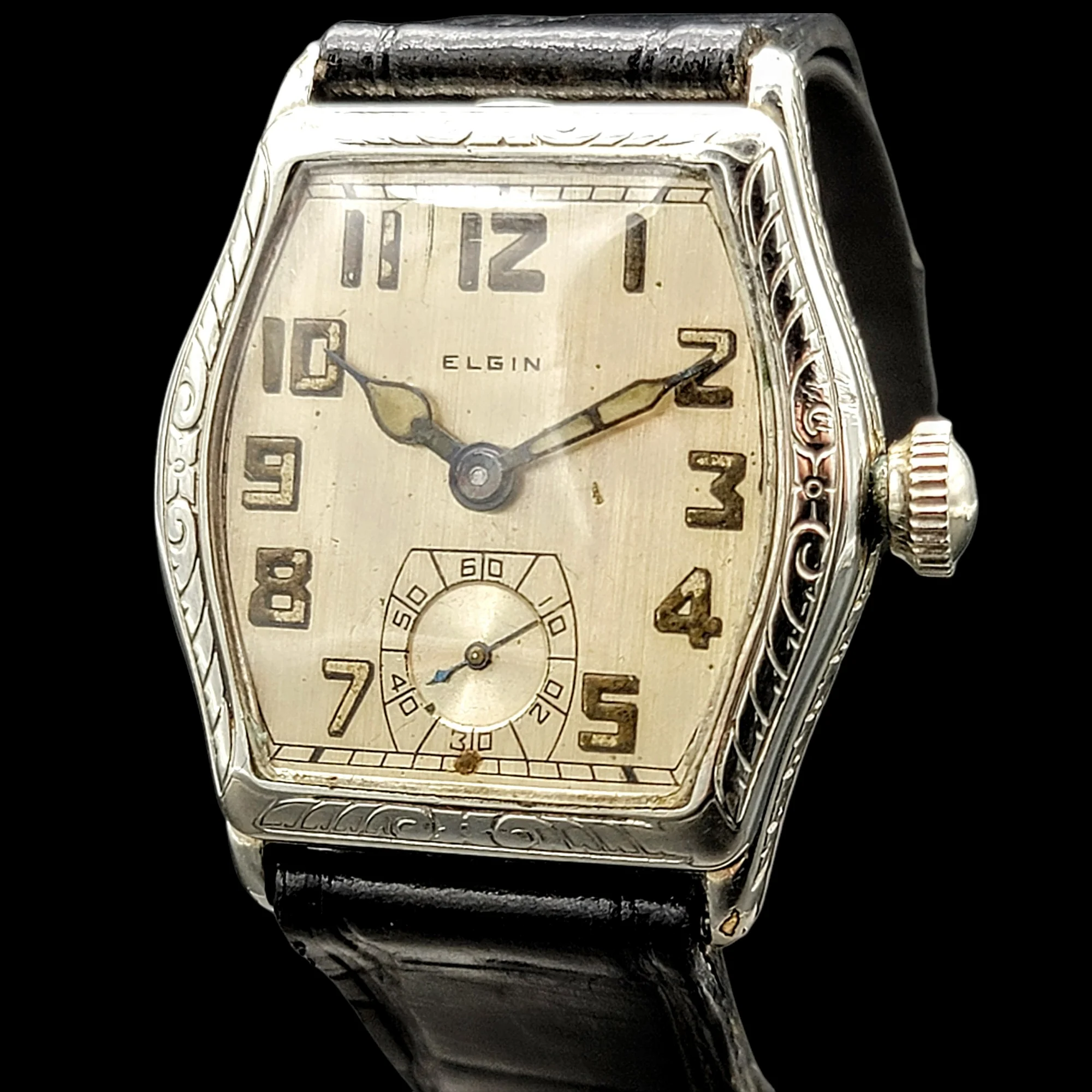 Custom 1918 ELGIN / ILLINOIS Art Deco Wristwatch - Image 10