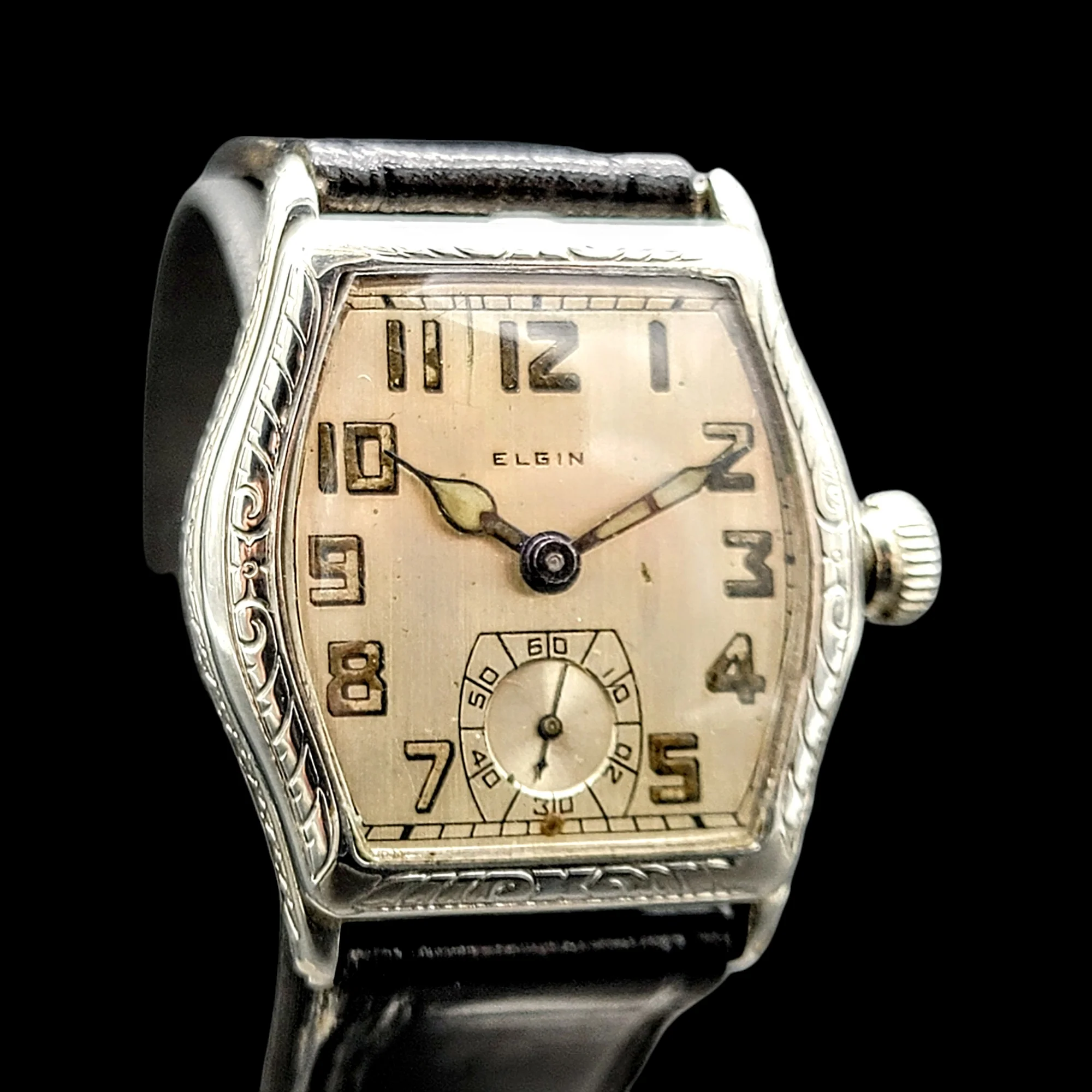 Custom 1918 ELGIN / ILLINOIS Art Deco Wristwatch - Image 9