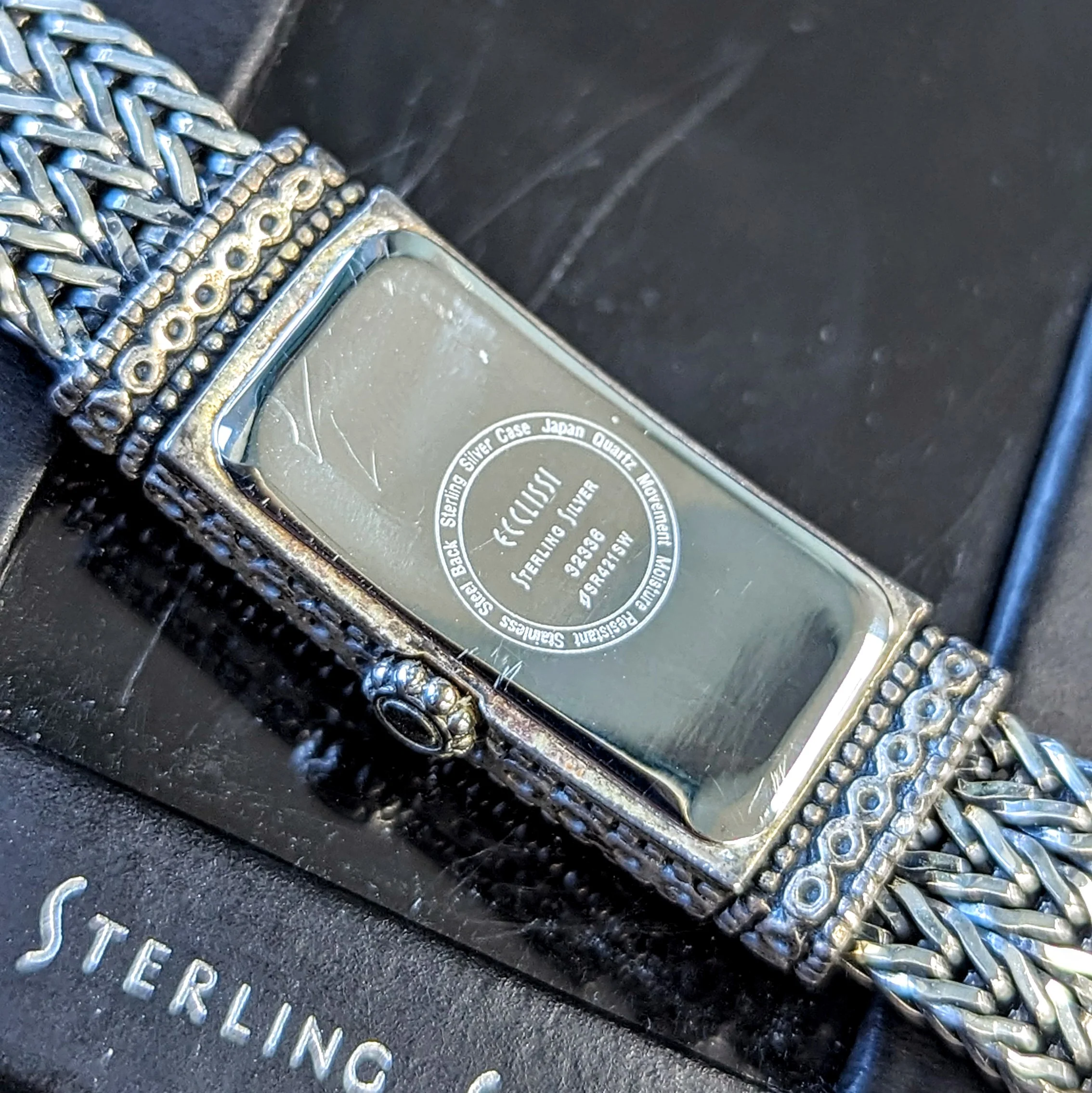 ECCLISSI Sterling Silver Ladies Watch Turquoise Dial Quartz Wristwatch - ALL Original! - Image 9