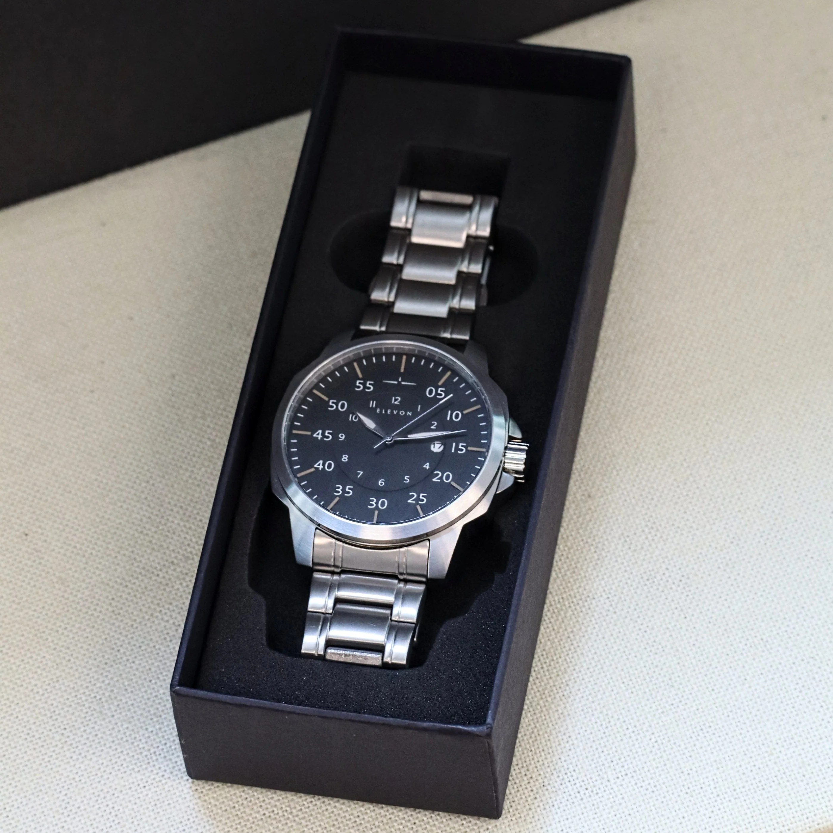 ELEVON HUGHES Watch Date Indicator Ref. ELE100-3 Stainless Steel Quartz Wristwatch ALL Original - Image 13