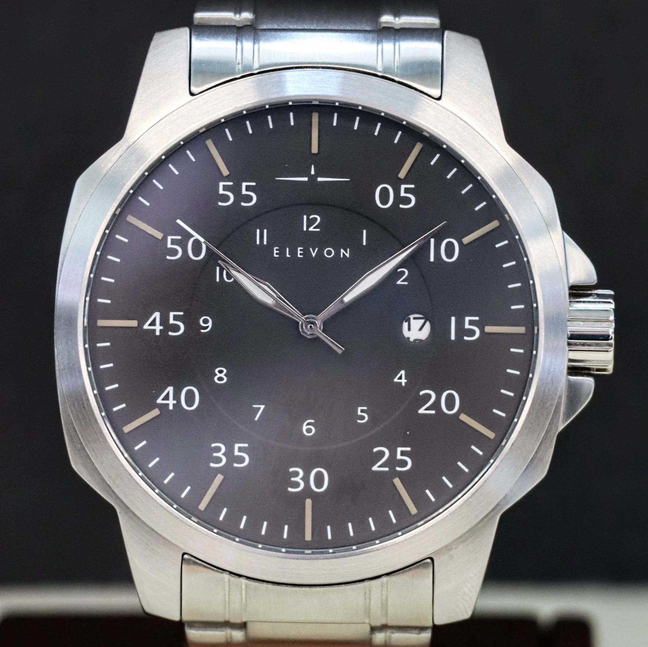 ELEVON HUGHES Watch Date Indicator Ref. ELE100-3 Stainless Steel Quartz Wristwatch ALL Original - Image 3