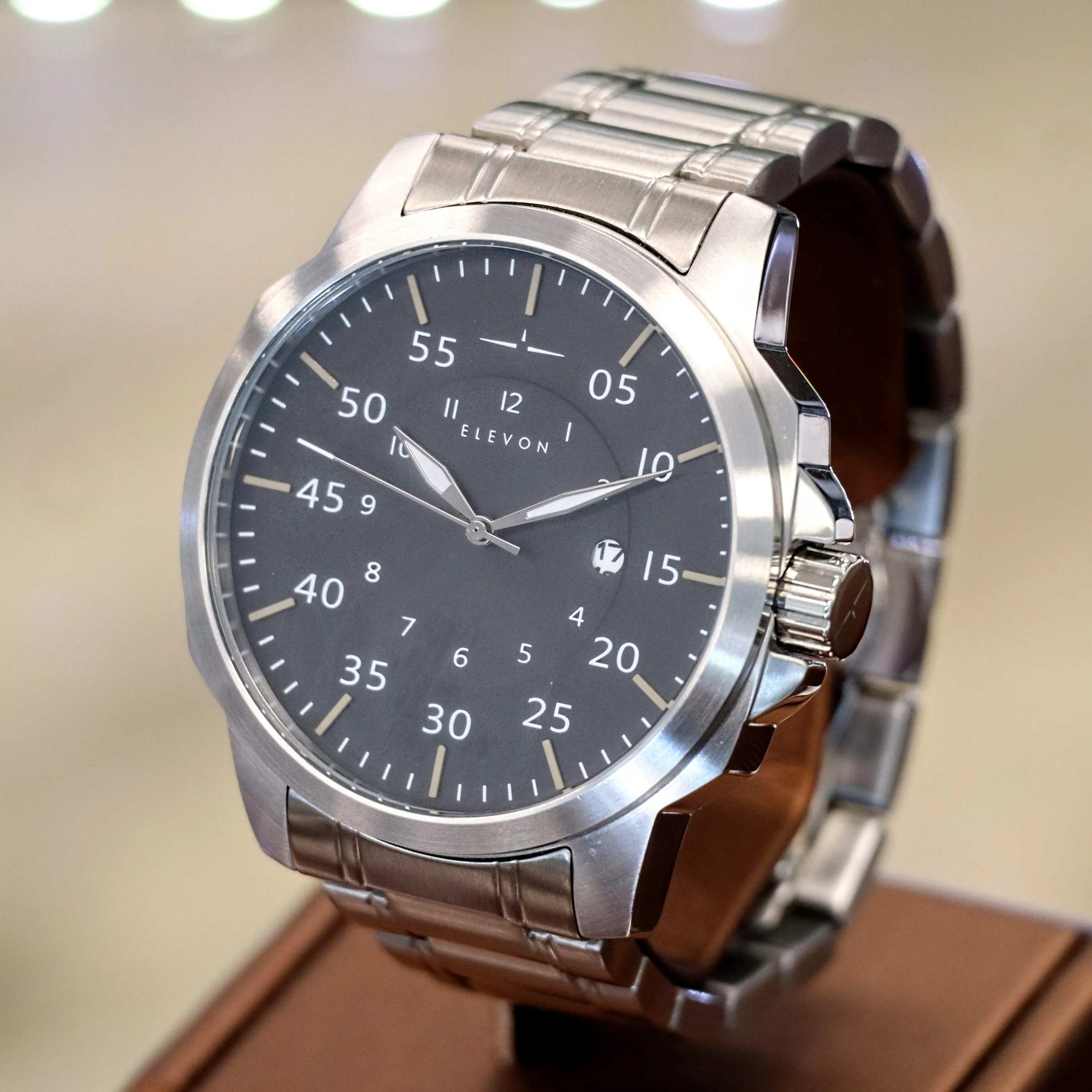 ELEVON HUGHES Watch Date Indicator Ref. ELE100-3 Stainless Steel Quartz Wristwatch ALL Original - Image 4