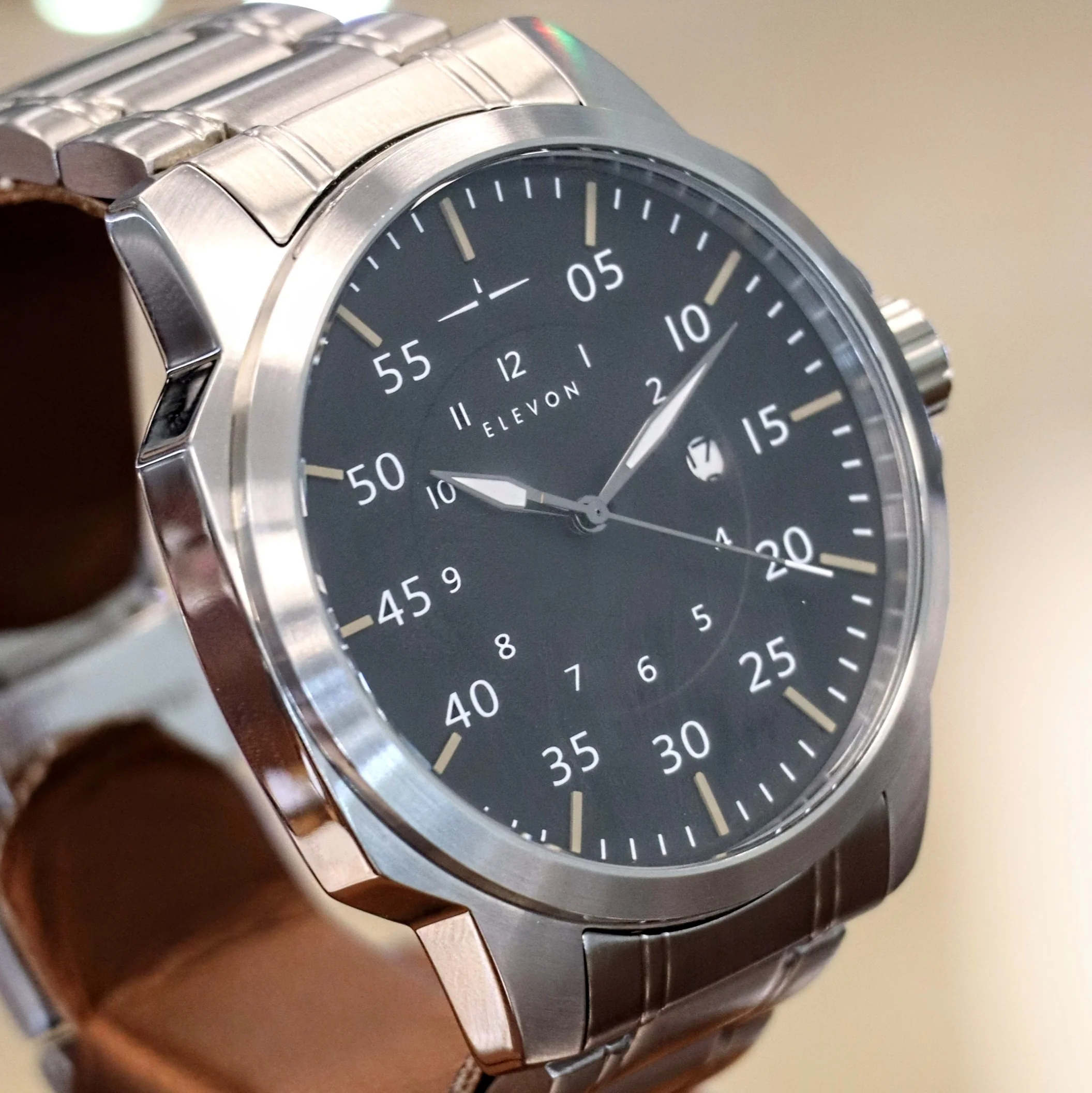 ELEVON HUGHES Watch Date Indicator Ref. ELE100-3 Stainless Steel Quartz Wristwatch ALL Original - Image 7