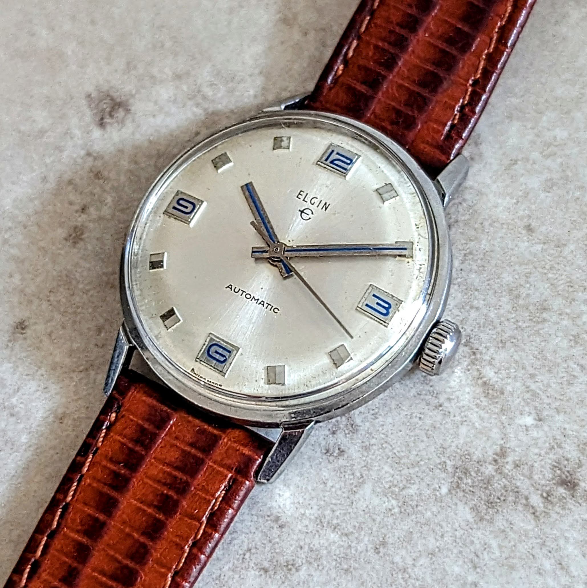 ELGIN Automatic Watch ALL Stainless-Steel 17 Jewels Swiss Caliber 996 Watch - Image 6