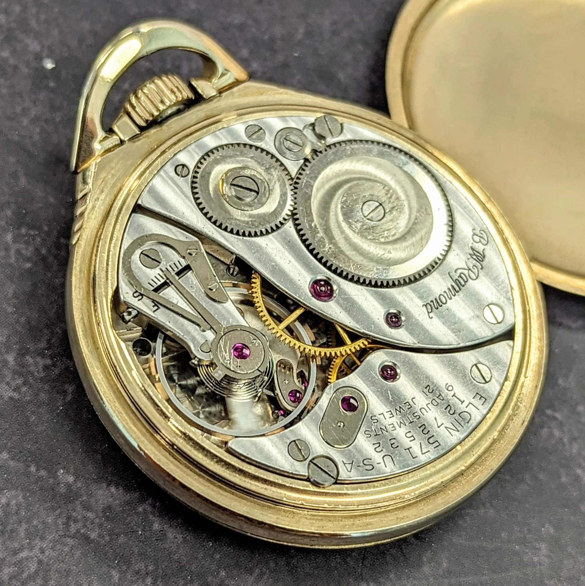 1954 Elgin B.W. Raymond Pocket Watch 16s Grade 571 Lever Set 21 Jewels 9 Adjustments - Image 12