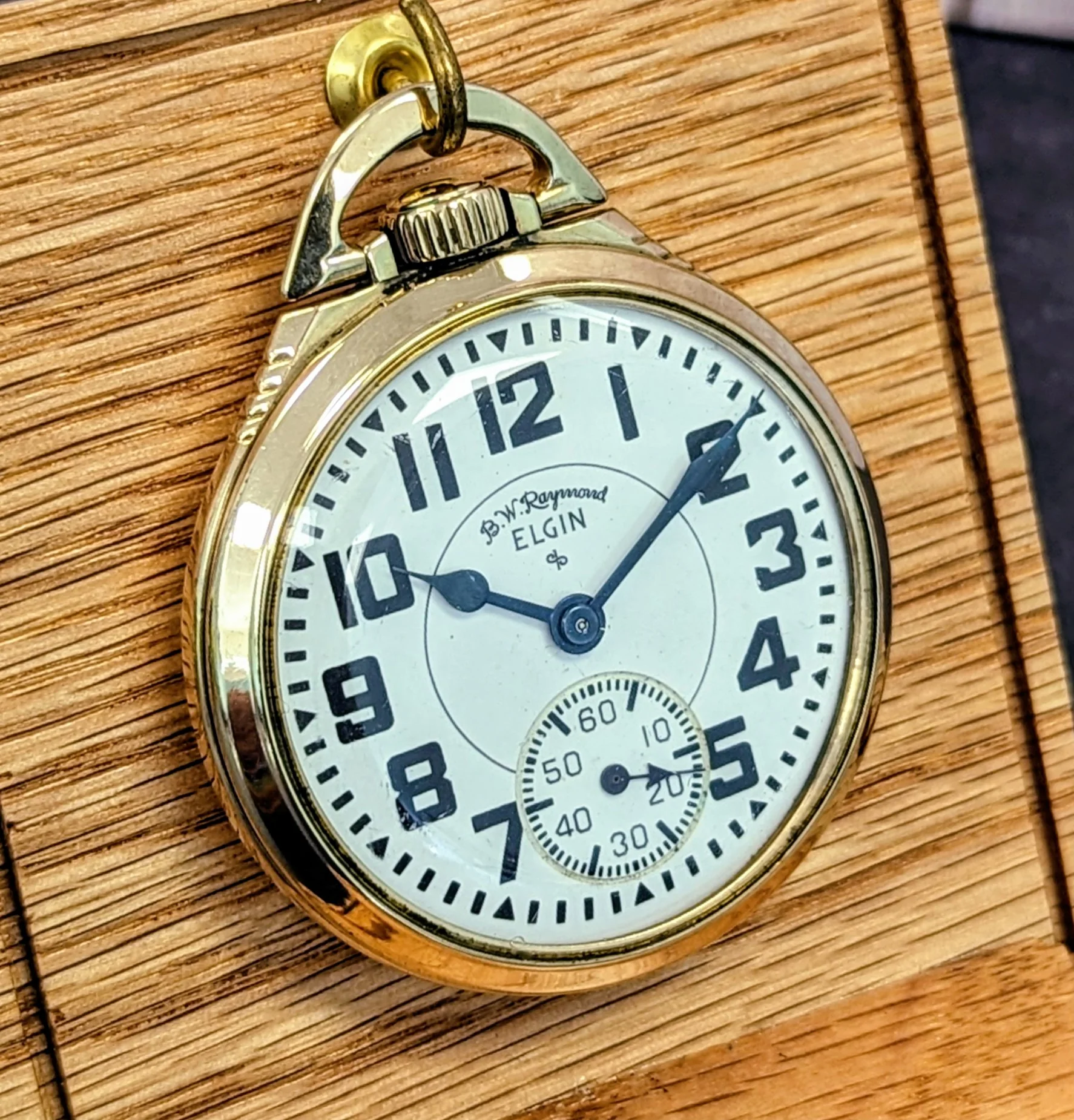 1954 Elgin B.W. Raymond Pocket Watch 16s Grade 571 Lever Set 21 Jewels 9 Adjustments - Image 5