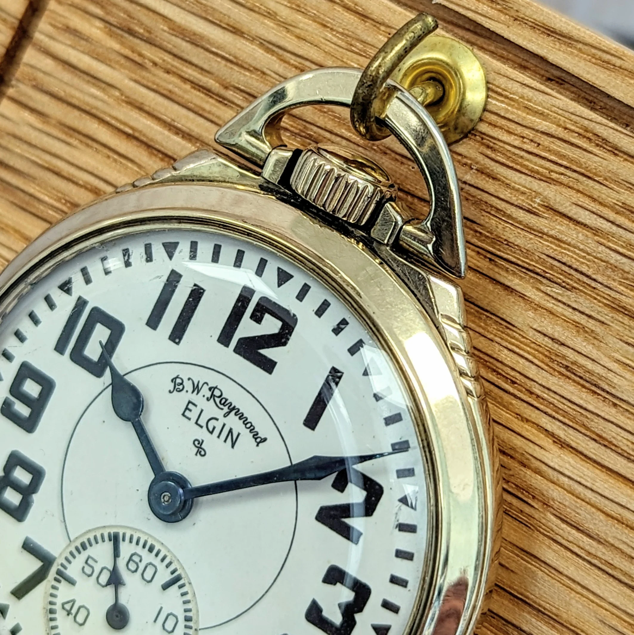 1954 Elgin B.W. Raymond Pocket Watch 16s Grade 571 Lever Set 21 Jewels 9 Adjustments - Image 7