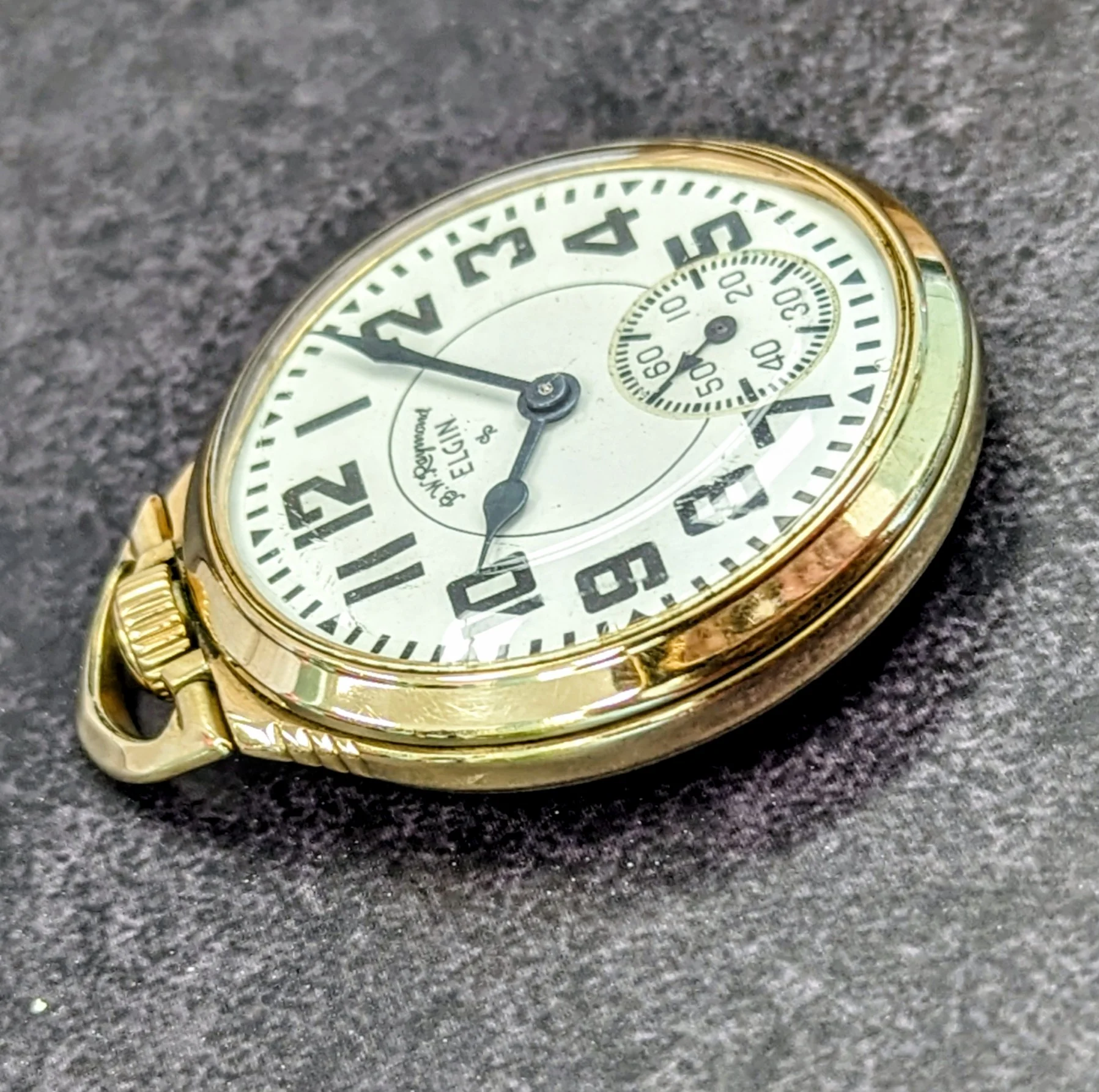1954 Elgin B.W. Raymond Pocket Watch 16s Grade 571 Lever Set 21 Jewels 9 Adjustments - Image 9