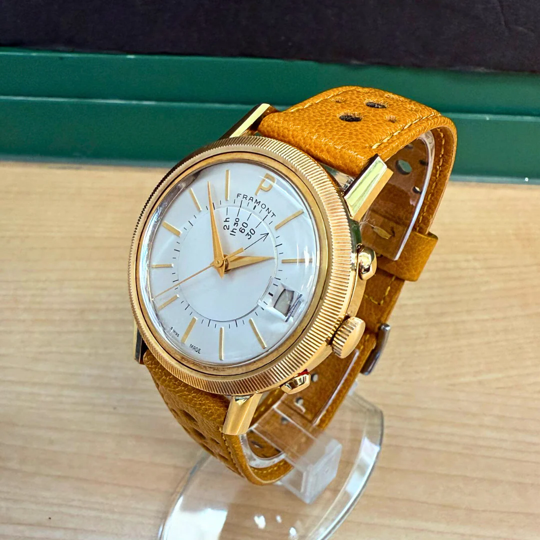 1960s FRAMONT Parking Alarm Wristwatch Date Indicator 36.5mm Swiss Watch - Image 2