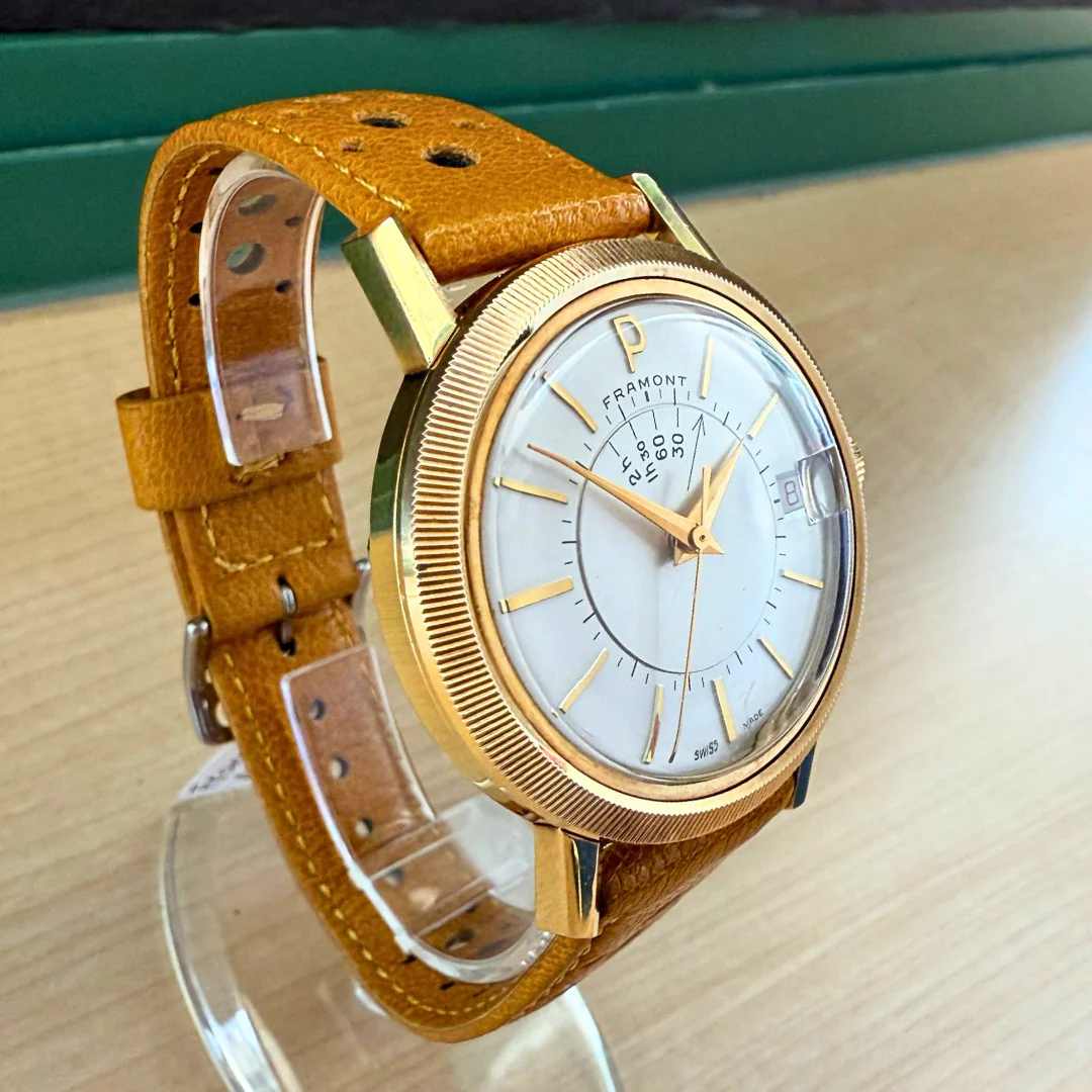1960s FRAMONT Parking Alarm Wristwatch Date Indicator 36.5mm Swiss Watch - Image 5