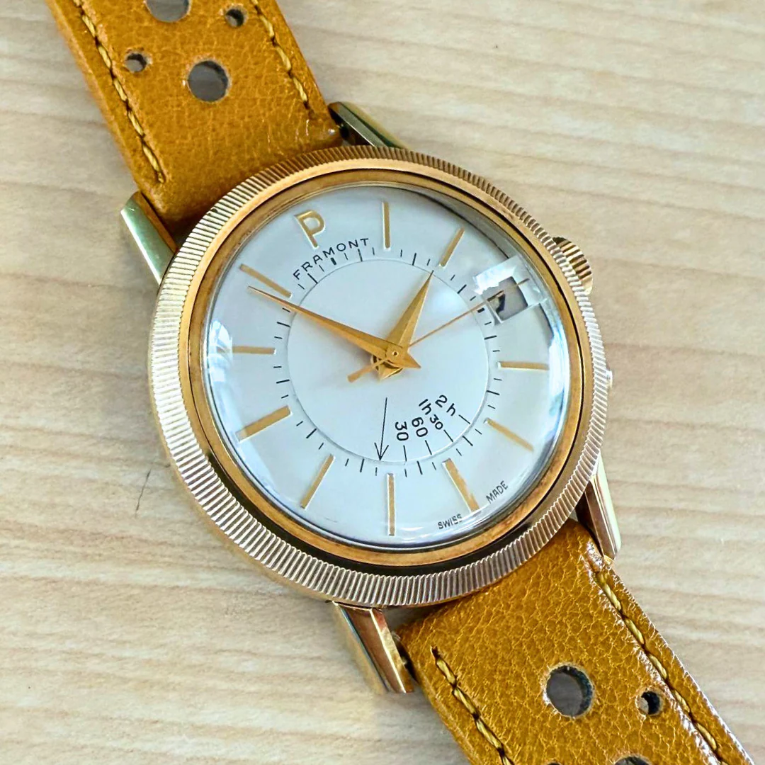 1960s FRAMONT Parking Alarm Wristwatch Date Indicator 36.5mm Swiss Watch - Image 9