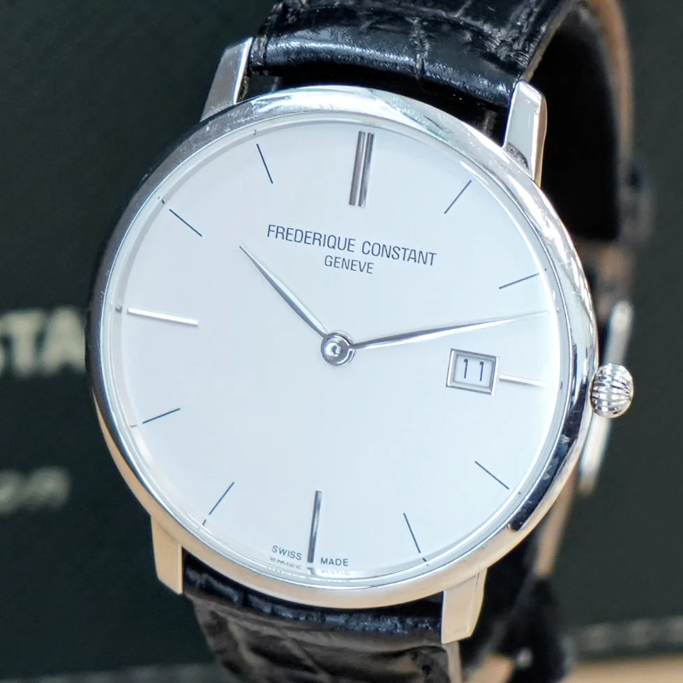 FREDERIQUE CONSTANT Slimline Watch FC-220S5S6 Date Wristwatch ALL Original Double Box! - Image 3