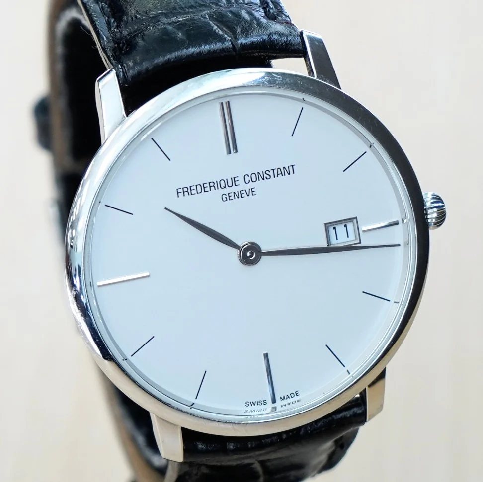 FREDERIQUE CONSTANT Slimline Watch FC-220S5S6 Date Wristwatch ALL Original Double Box! - Image 5