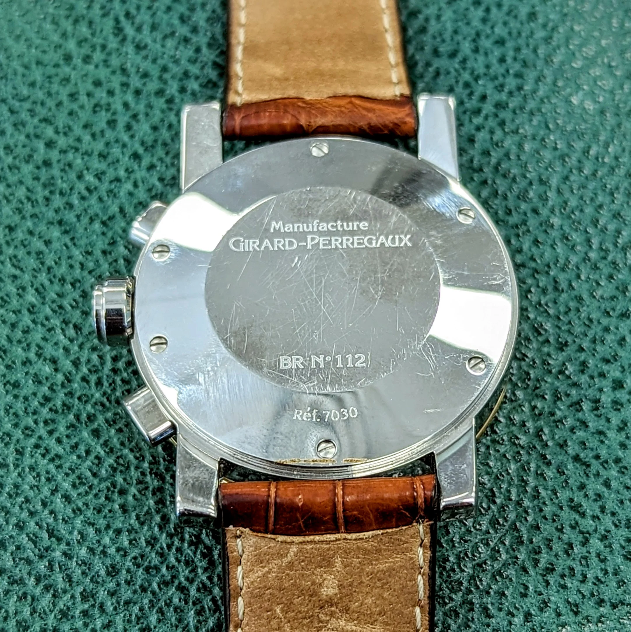 GIRARD PERREGAUX Chronograph Automatic Watch Ref. 7030 Swiss Wristwatch 18K GOLD Bezel - Image 13