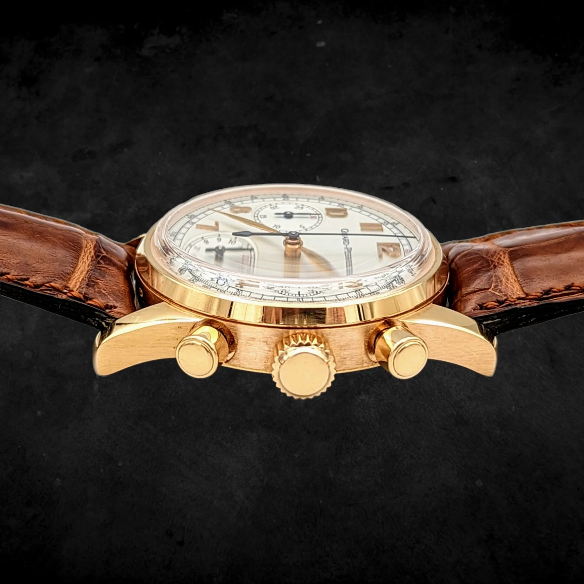 GIRARD-PERREGAUX Ref 4930 Chronograph Automatic Watch 18K Rose GOLD Wristwatch - Image 10