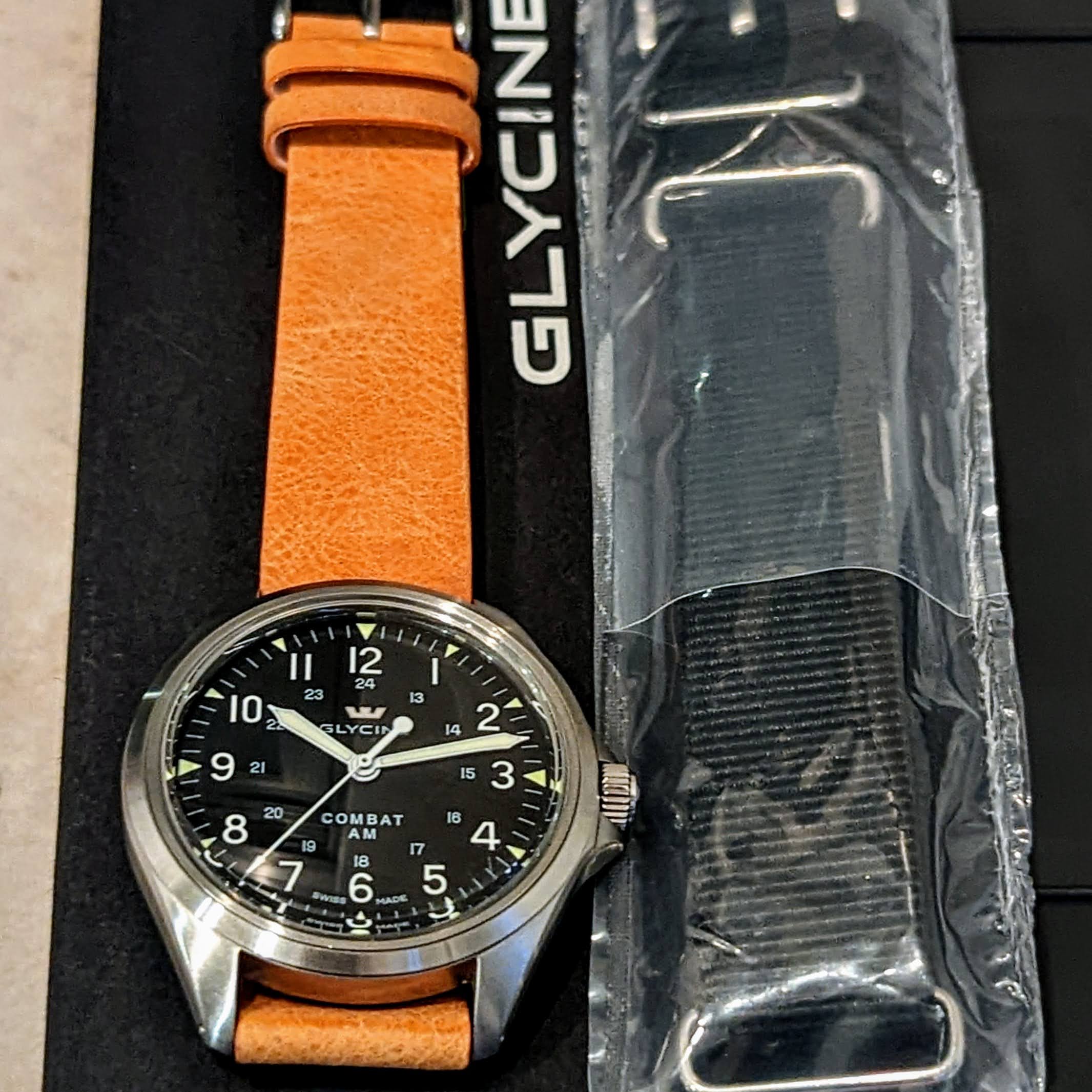 GLYCINE Combat AM Automatic Watch Ref GL0239 DEMO UNIT NEAR NOS! 2 STRAPS - Image 11