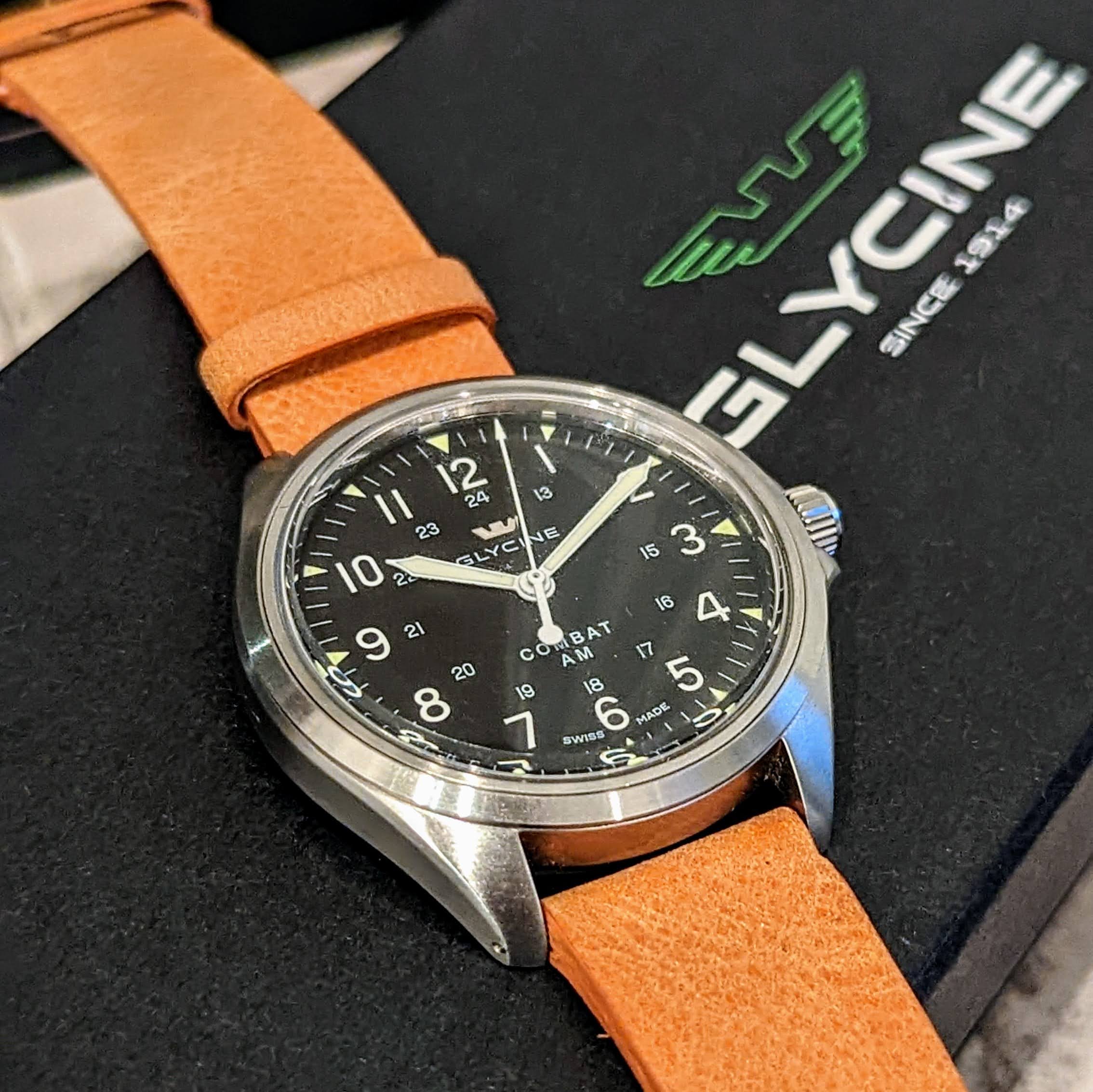 GLYCINE Combat AM Automatic Watch Ref GL0239 DEMO UNIT NEAR NOS! 2 STRAPS - Image 4