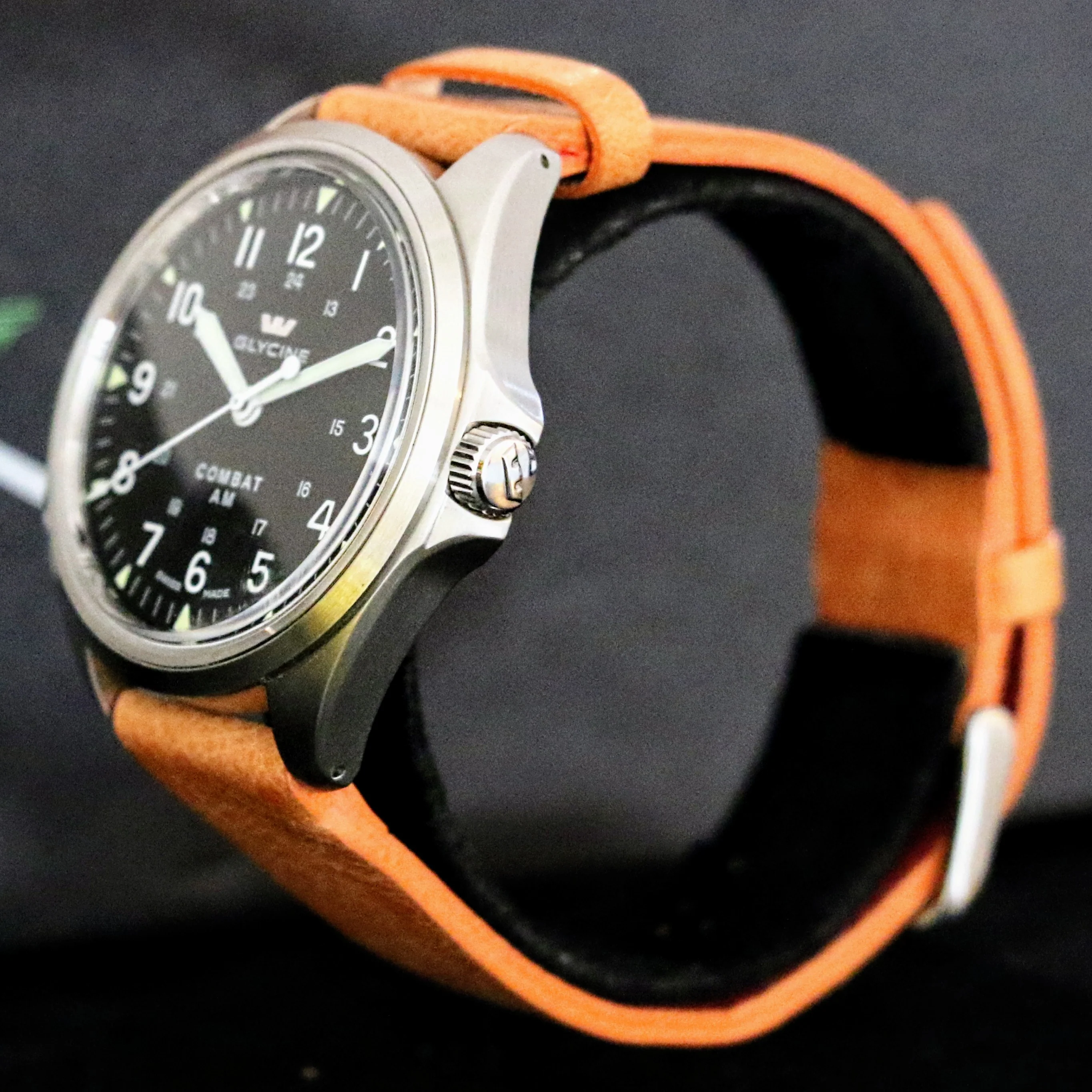 GLYCINE Combat AM Automatic Watch Ref GL0239 DEMO UNIT NEAR NOS! 2 STRAPS - Image 7