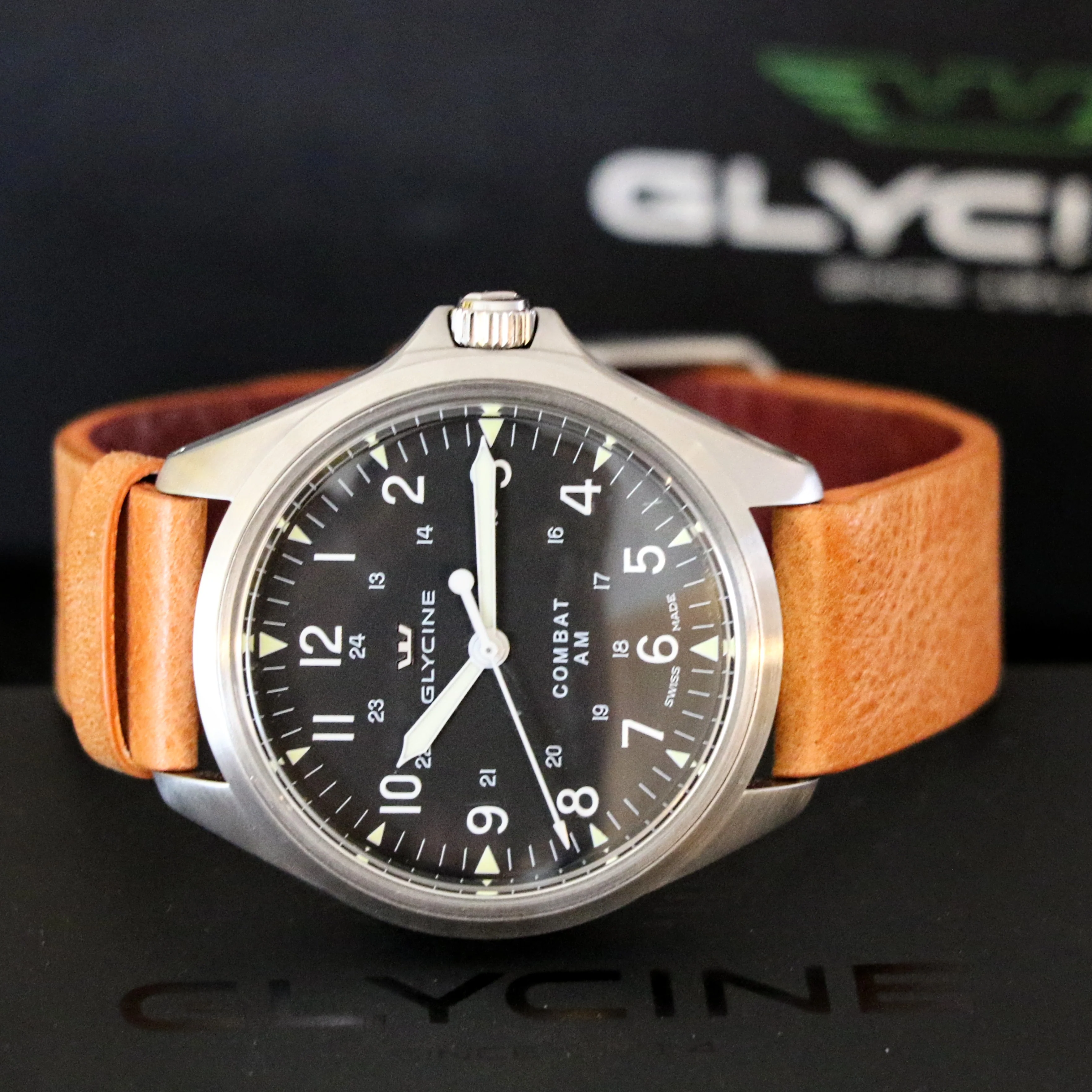 GLYCINE Combat AM Automatic Watch Ref GL0239 DEMO UNIT NEAR NOS! 2 STRAPS - Image 9