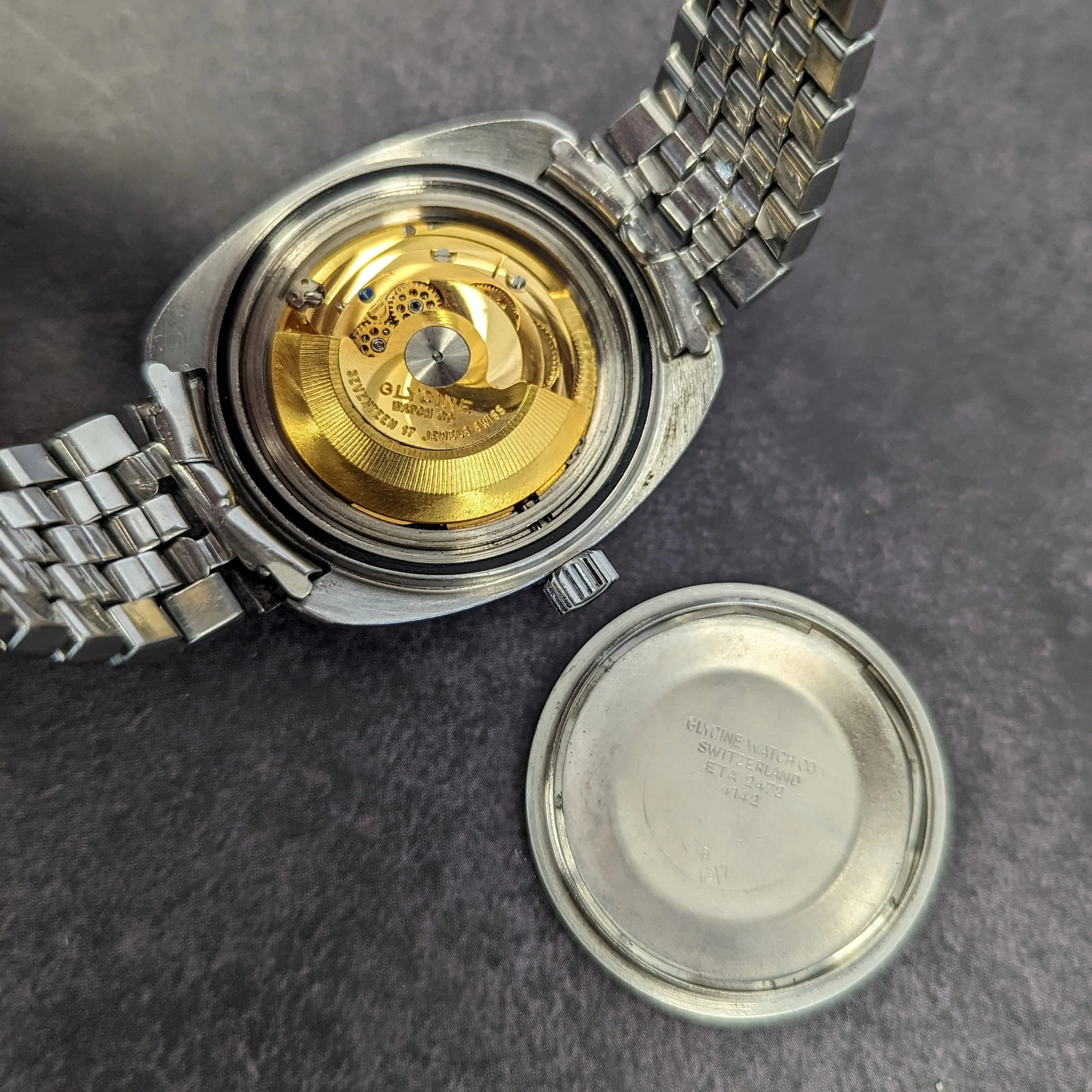 Vintage Glycine Diver 4142 Automatic Watch 37mm – 600ft – Swiss Made – 1970s - Image 11