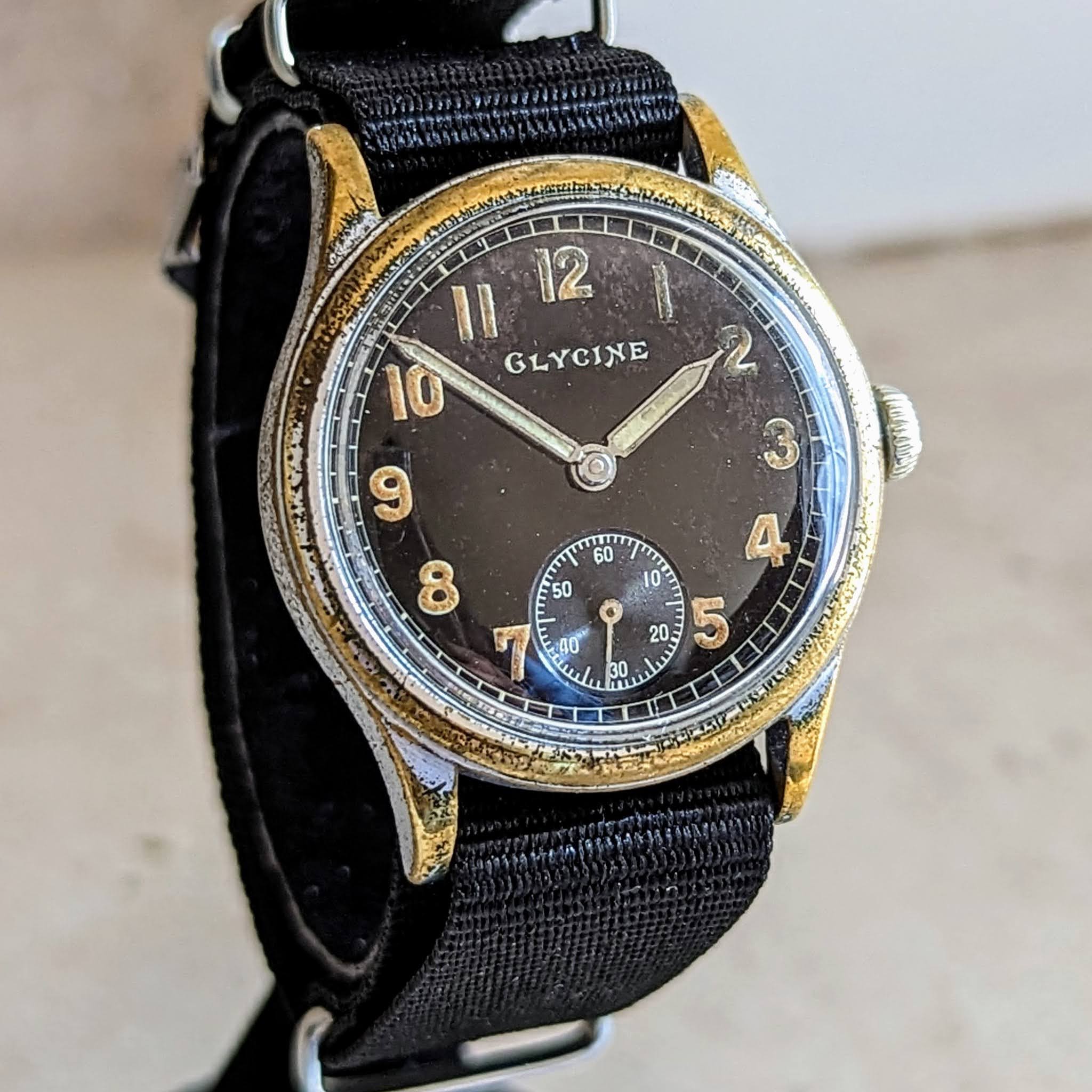 GLYCINE Military Pilot Wristwatch Cal. A.S. 1130 Luminous Dial 33.5mm Watch - Image 2