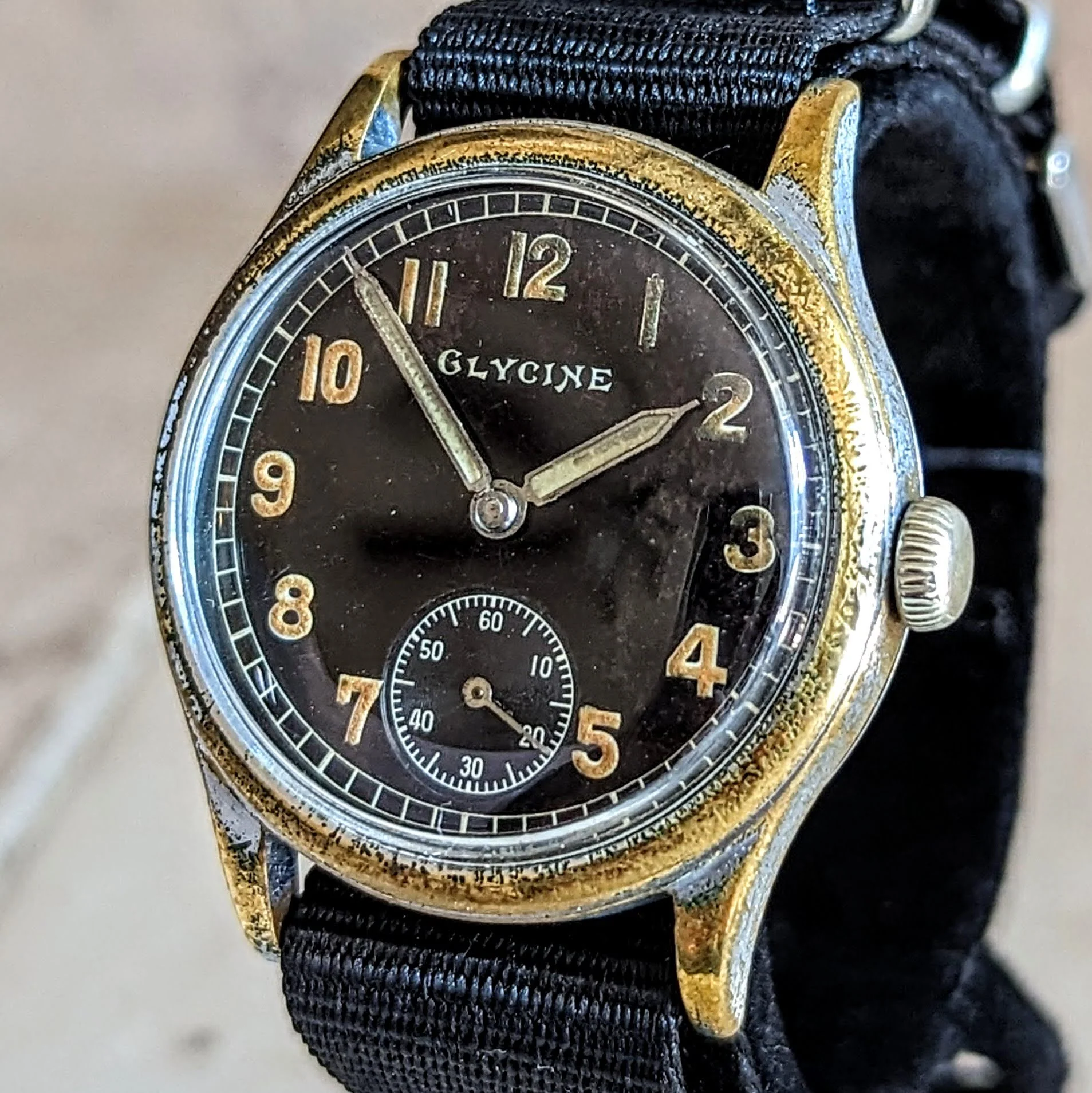 GLYCINE Military Pilot Wristwatch Cal. A.S. 1130 Luminous Dial 33.5mm Watch - Image 5