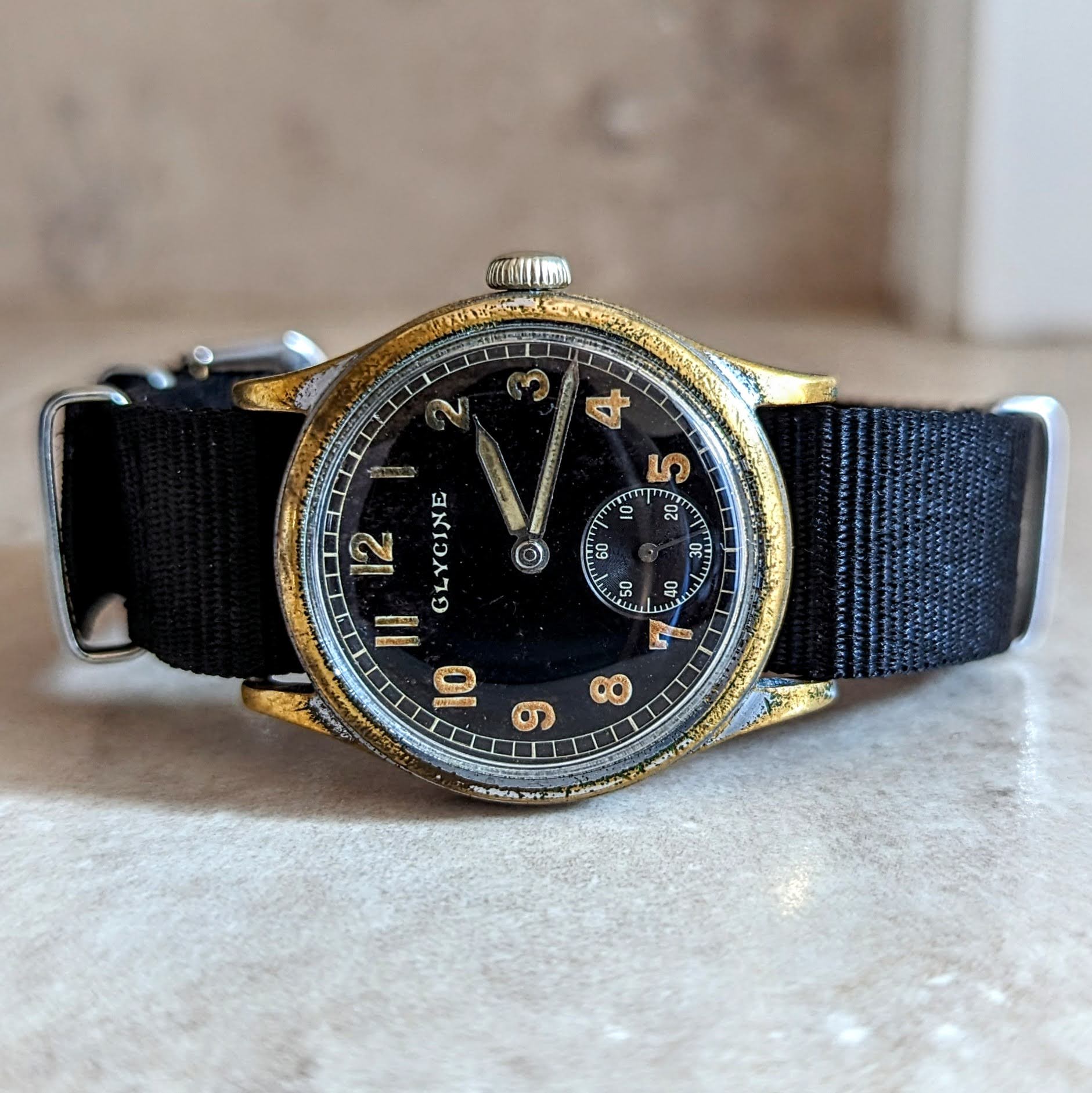 GLYCINE Military Pilot Wristwatch Cal. A.S. 1130 Luminous Dial 33.5mm Watch - Image 7