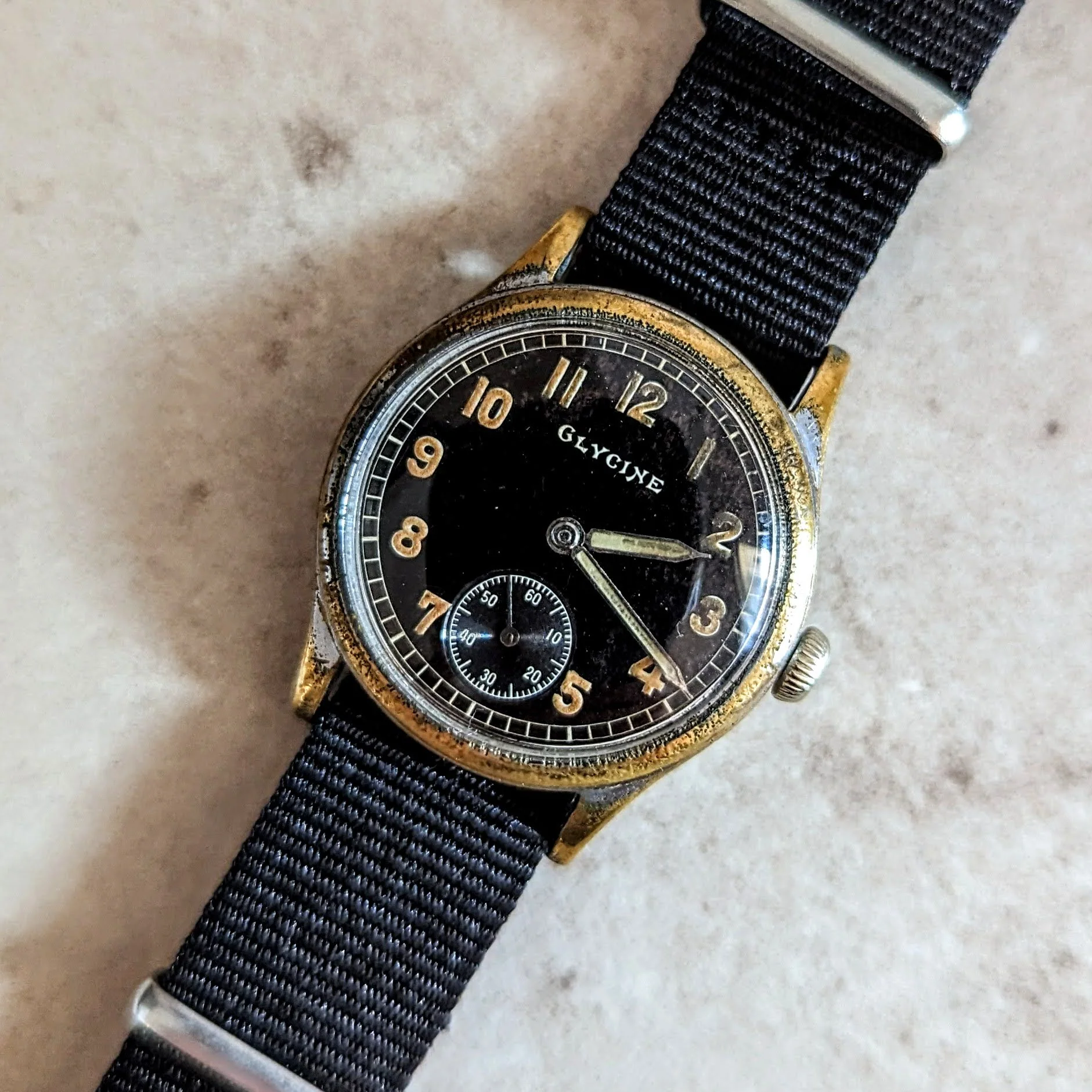 GLYCINE Military Pilot Wristwatch Cal. A.S. 1130 Luminous Dial 33.5mm Watch - Image 9