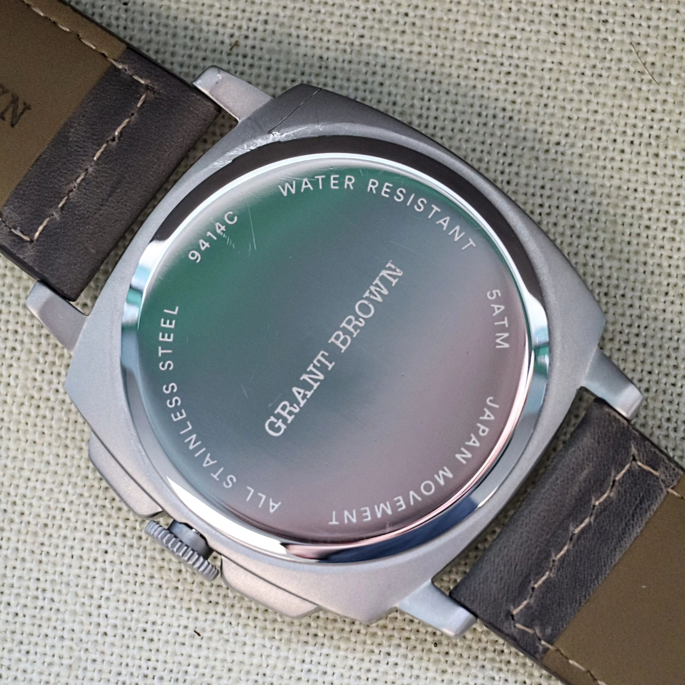 GRANT BROWN Watch Day/Date Indicator Ref. 9414C Stainless Steel Quartz Wristwatch ALL Original - Image 12