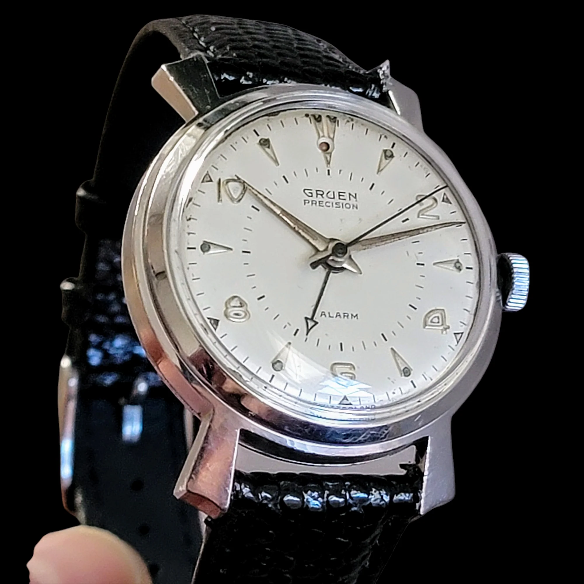 GRUEN Precision Alarm Wristwatch Ref. 910SS Cal. Langendorf 1244 - Image 21