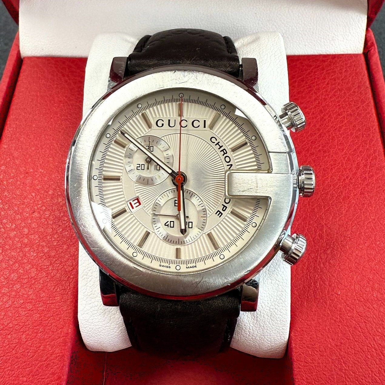 GUCCI Chronoscope Watch 101M Quartz Chronograph 44mm Date â Original Strap - Image 4