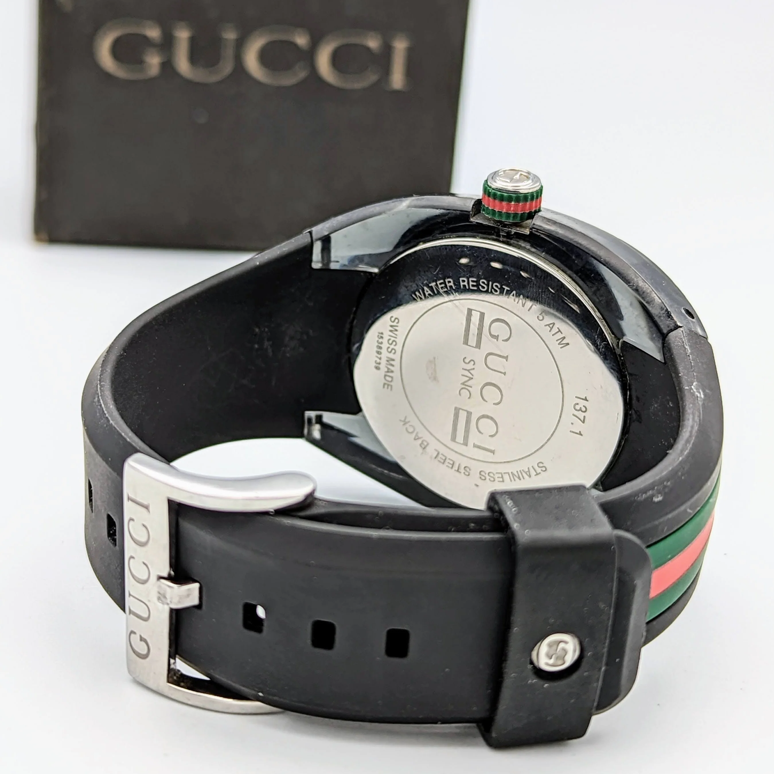 GUCCI SYNC Watch Ref. 137.1 Original Strap! Swiss Quartz Wristwatch - Image 7