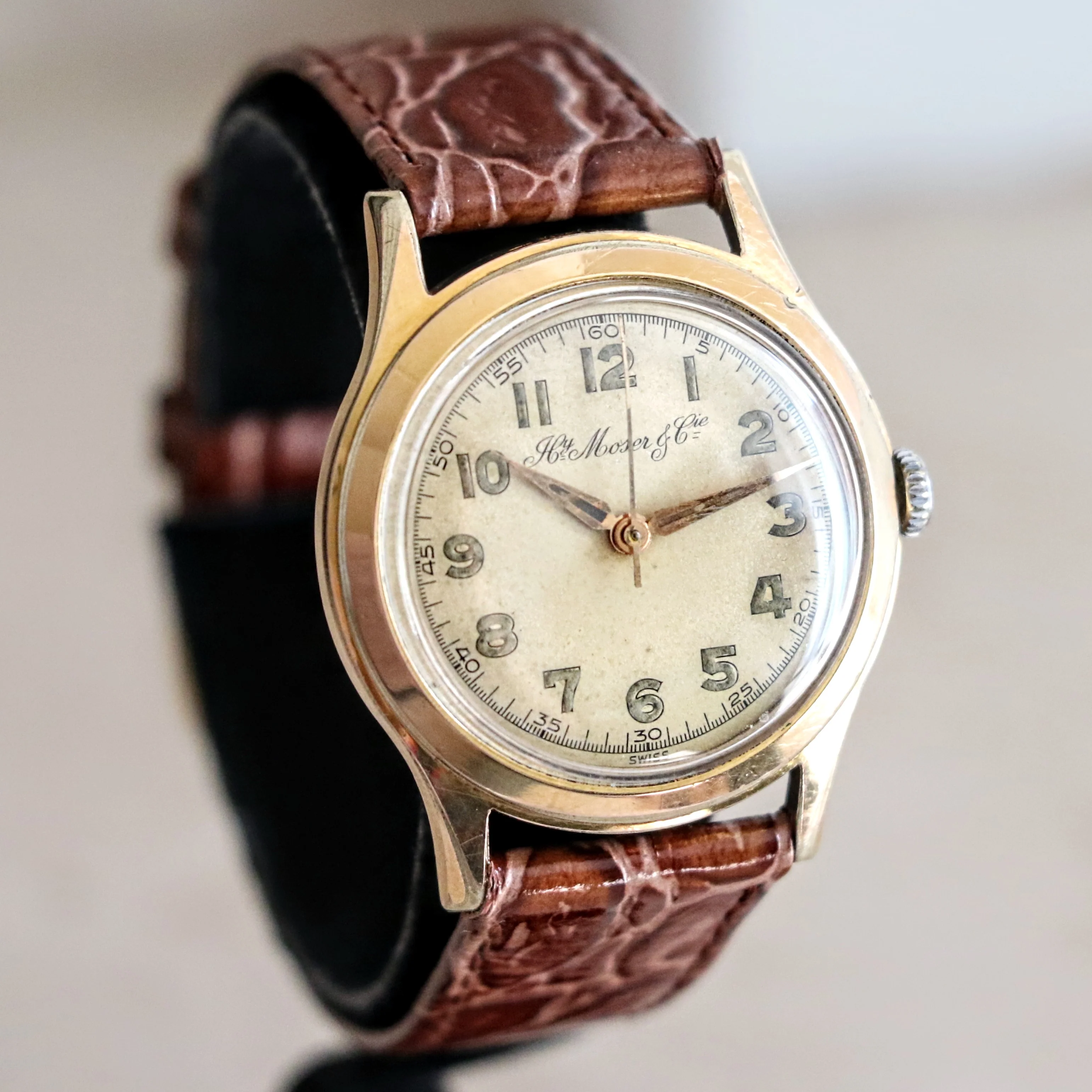 H. MOSER & Cie. Wristwatch 17 Rubis Cal. ETA 1100 Swiss Vintage Watch Luminous Dial - Image 2