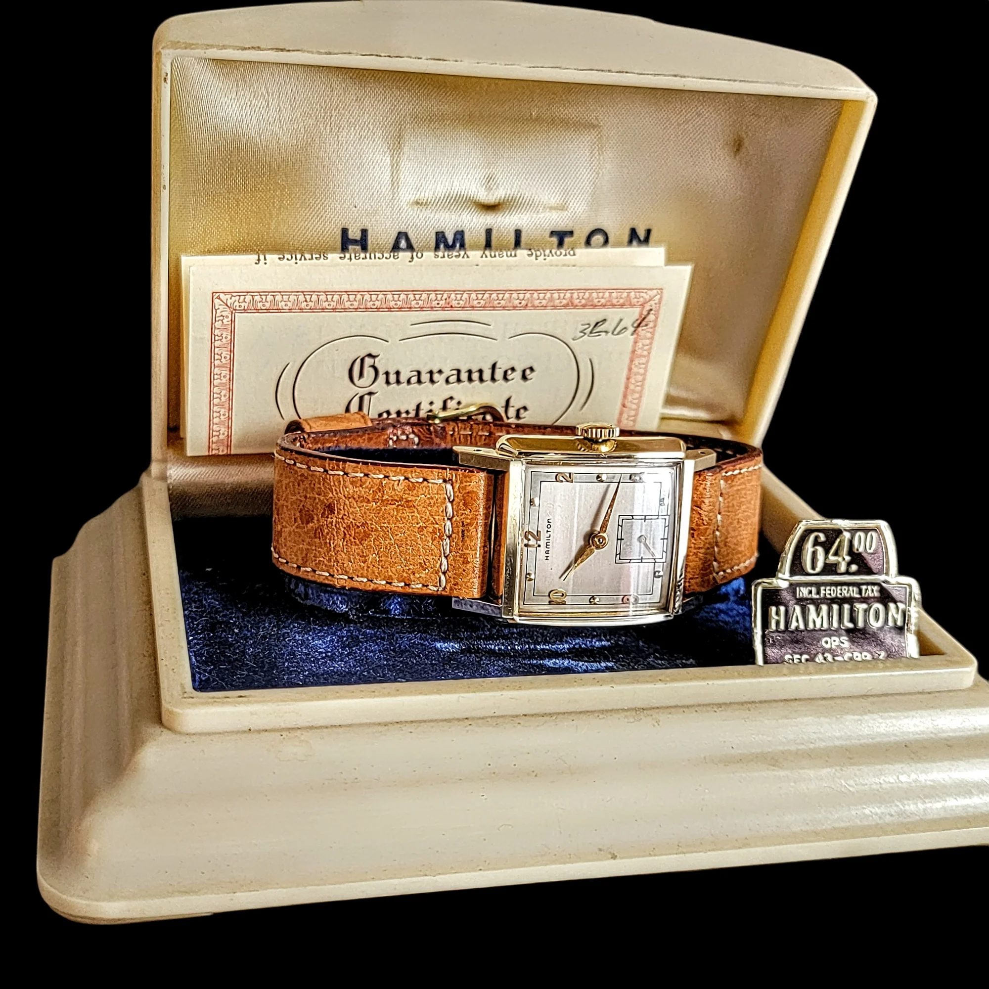 HAMILTON 1951 Gary Cal. Grade 747 U.S.A. Made - Original BOX & Papers - Image 3
