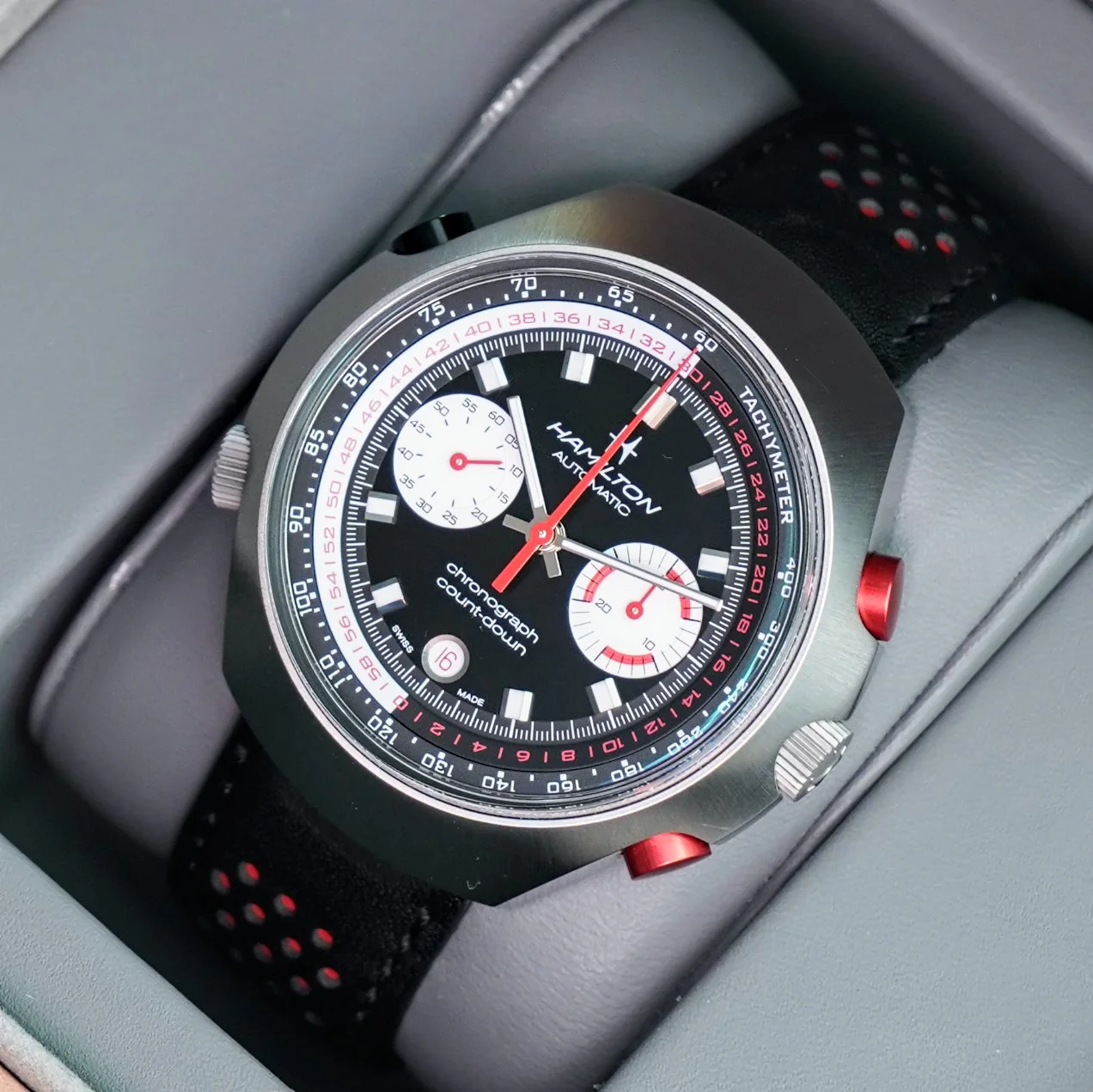 HAMILTON American Classic Chrono-Matic 50 Watch H516160 Limited Edition Automatic Wristwatch - ALL Original Box & Papers! - Image 13