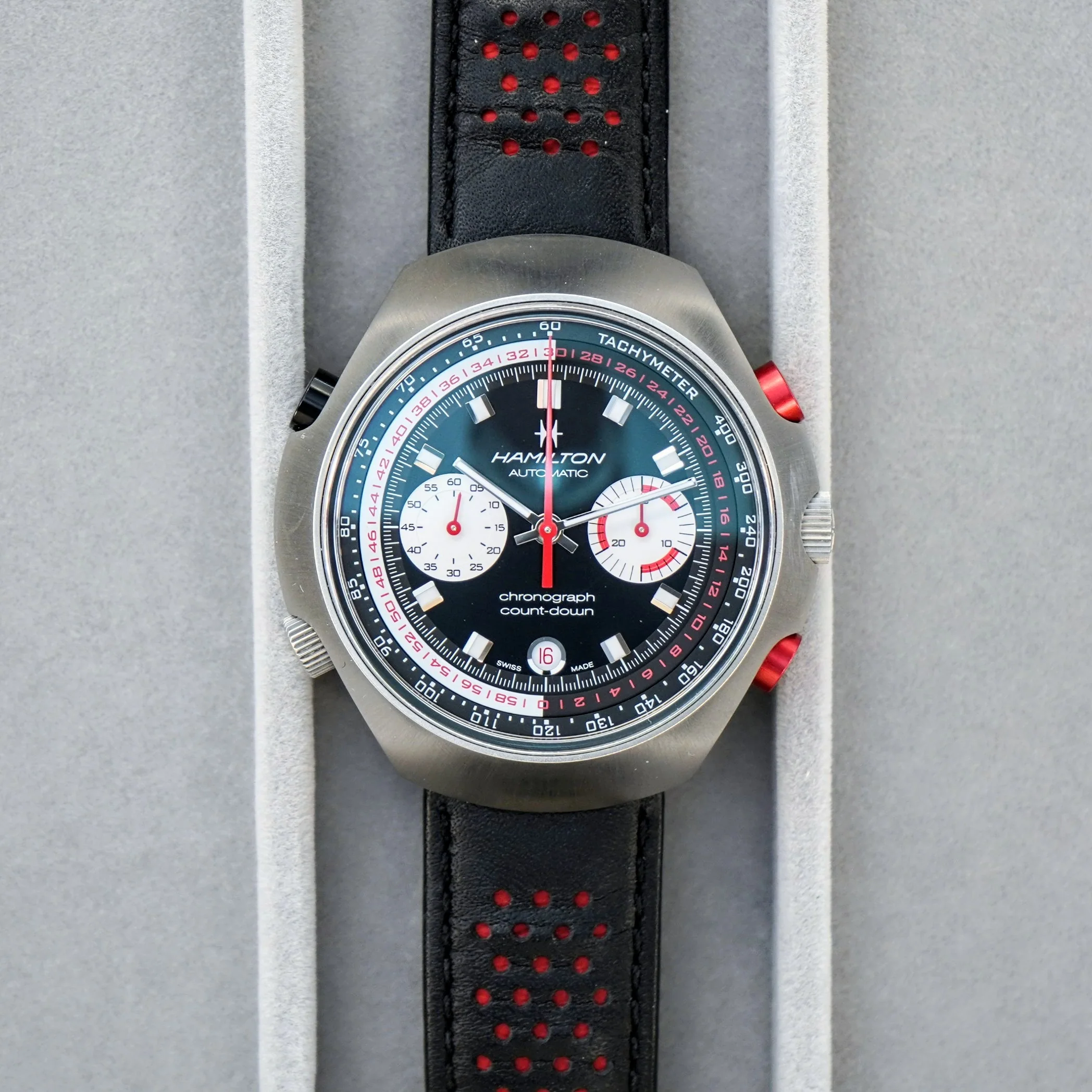 HAMILTON American Classic Chrono-Matic 50 Watch H516160 Limited Edition Automatic Wristwatch - ALL Original Box & Papers! - Image 4