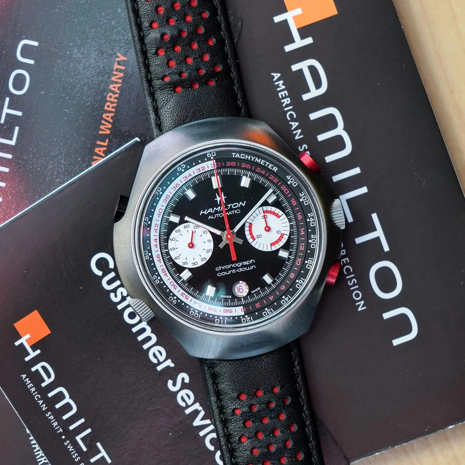 HAMILTON American Classic Chrono-Matic 50 Watch H516160 Limited Edition Automatic Wristwatch - ALL Original Box & Papers! - Image 7