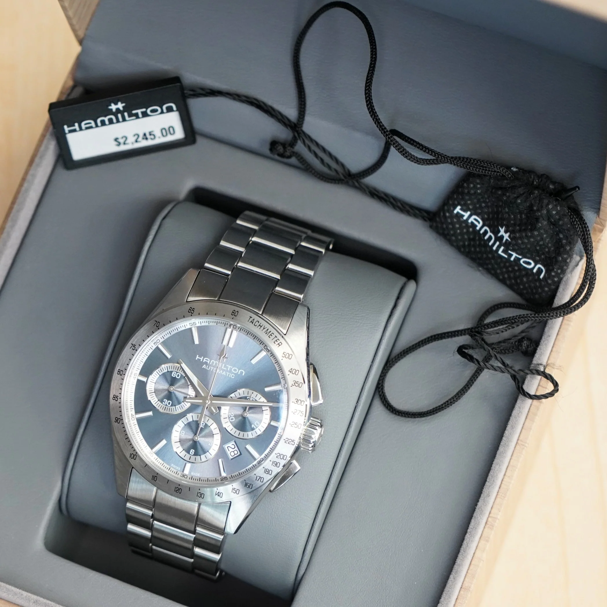 HAMILTON Jazzmaster Performer Auto Chrono Watch H36656140 42mm Automatic Wristwatch - Image 10