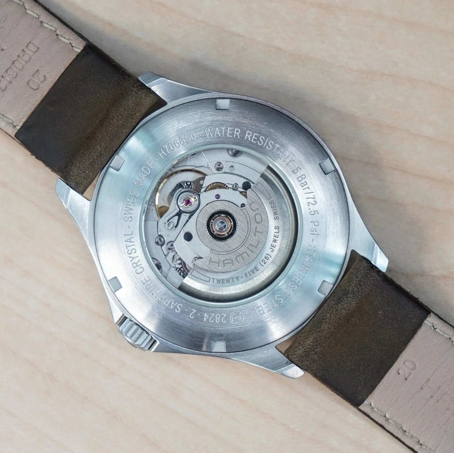 HAMILTON Khaki Aviation Automatic Watch 25 Jewels H766650 Date Wristwatch Original Strap - Image 10