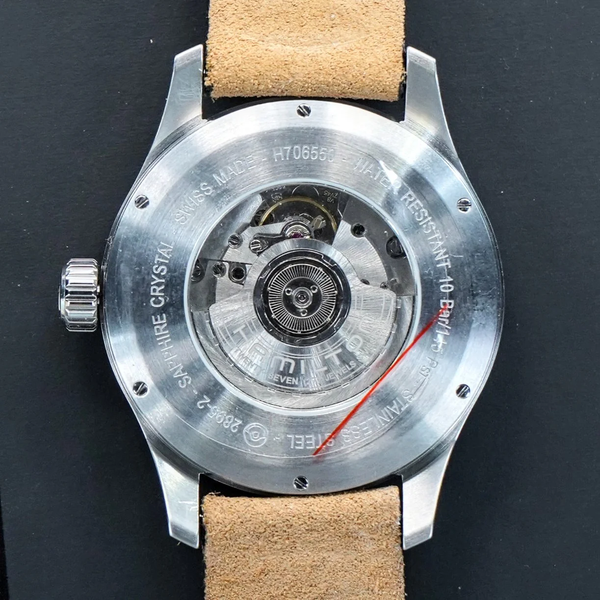 HAMILTON Khaki Field Officer Auto Watch H706550 44mm Black Dial Wristwatch  - ALL Original & Double Box! - Image 10