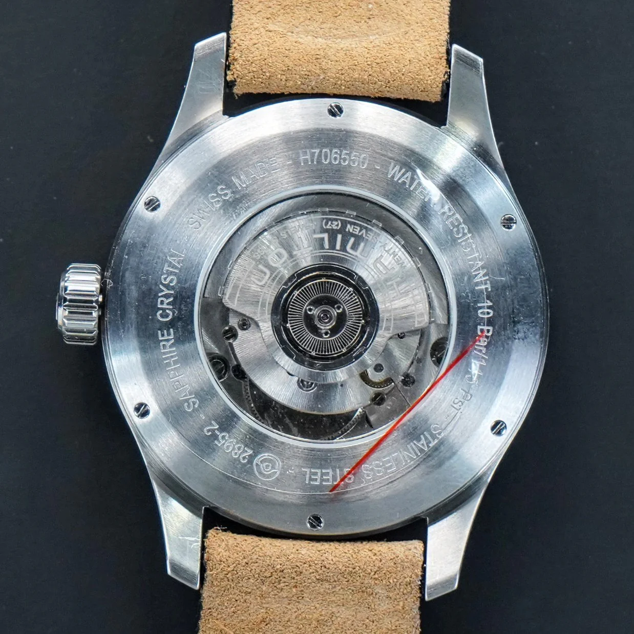 HAMILTON Khaki Field Officer Auto Watch H706550 44mm Black Dial Wristwatch  - ALL Original & Double Box! - Image 11
