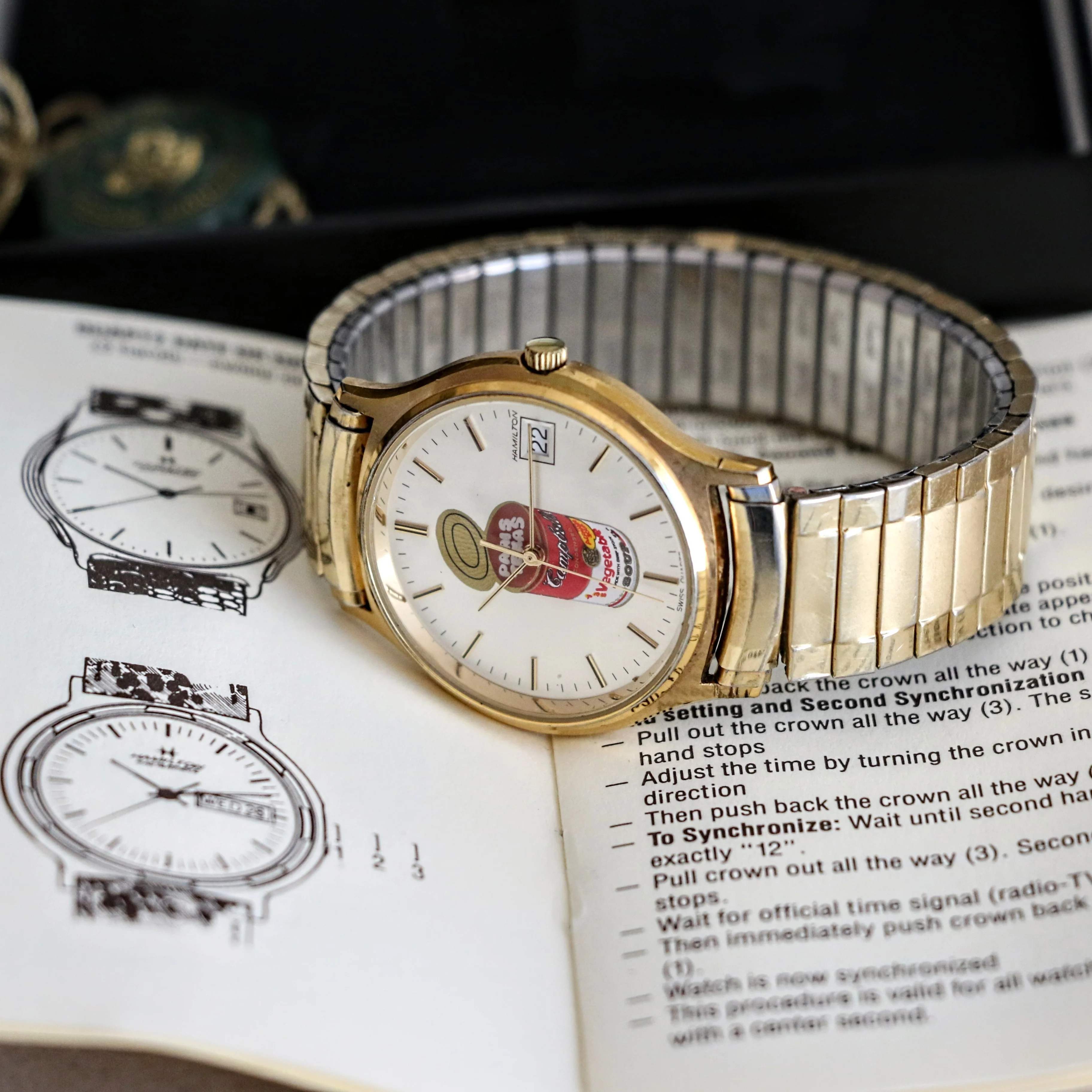 HAMILTON Quartz Watch - Campbell's Soup Dial Wristwatch Original Box & Papers! - Image 11
