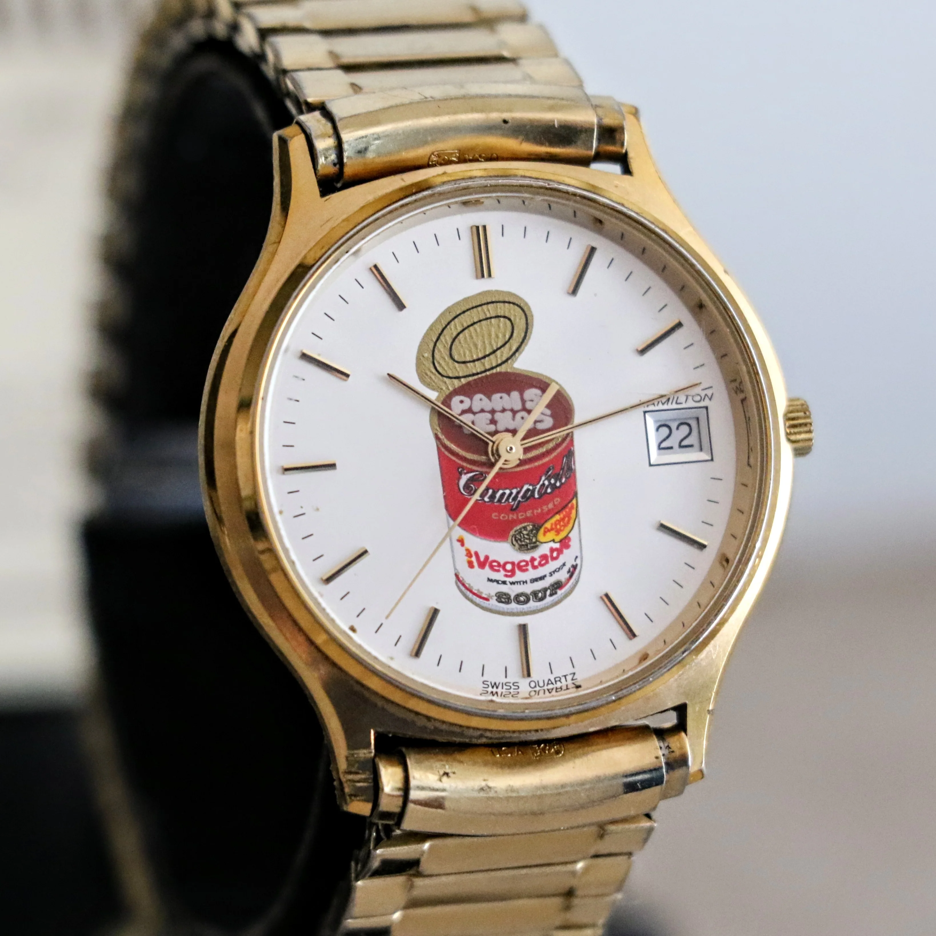 HAMILTON Quartz Watch - Campbell's Soup Dial Wristwatch Original Box & Papers! - Image 5